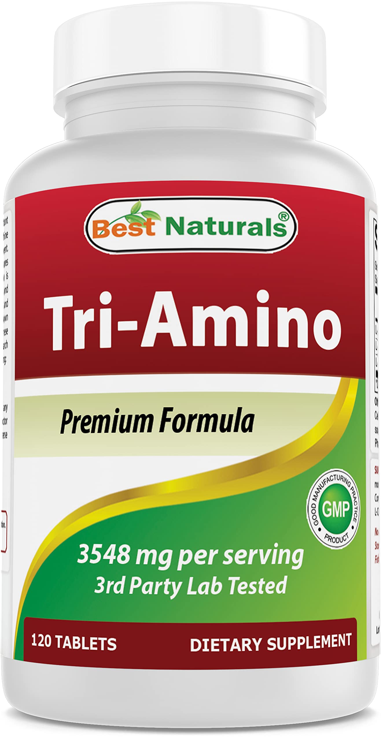 Best Naturals Tri-Amino with L-Arginine, L-Ornithine, L-Lysine Tablets, 120 Count