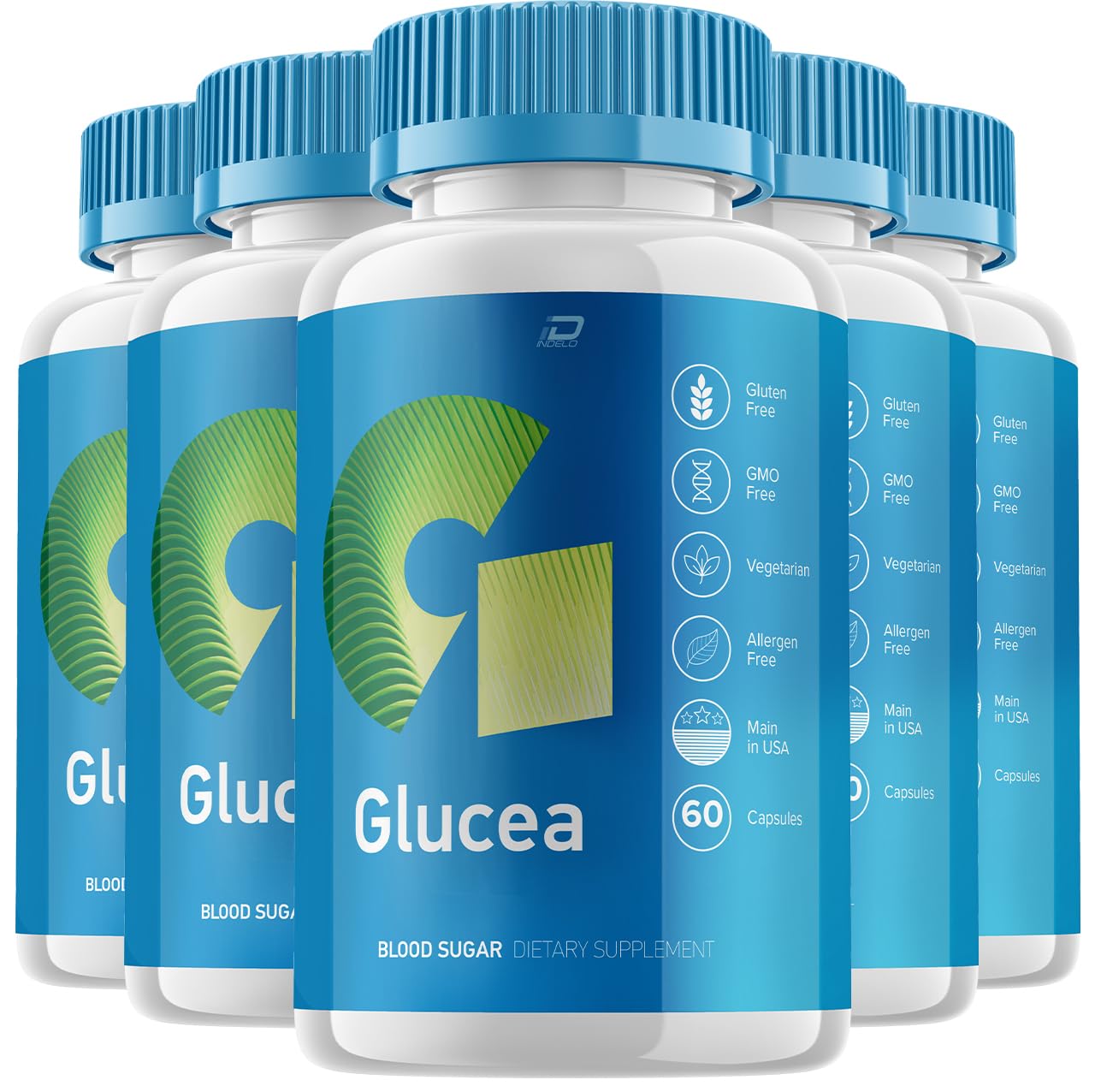 Indelo Glucea Metabolic Support Capsules, 300 Capsules