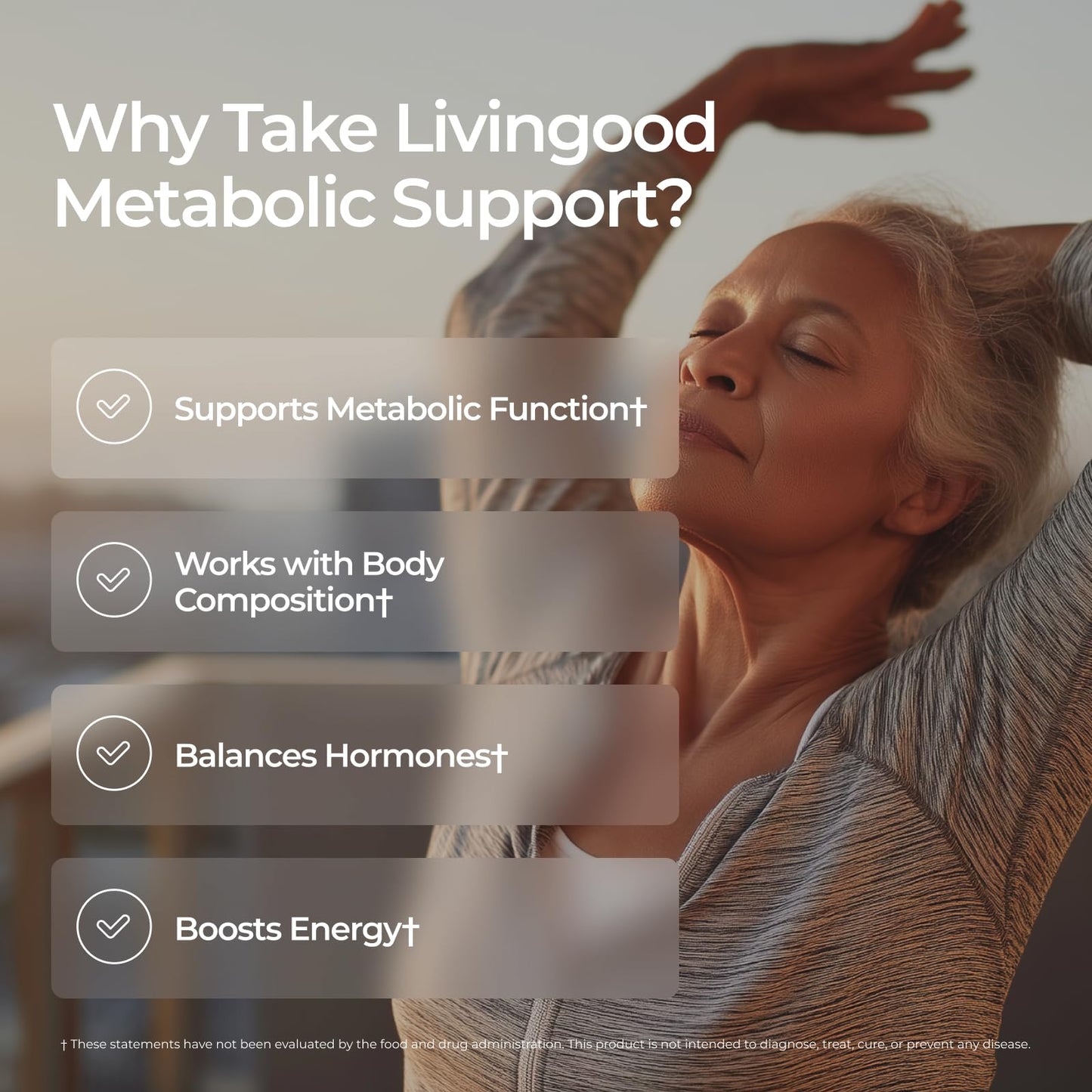 Livingood Daily Metabolism Booster for Women & Men, Metabolic Support, 120 Vegetarian Capsules