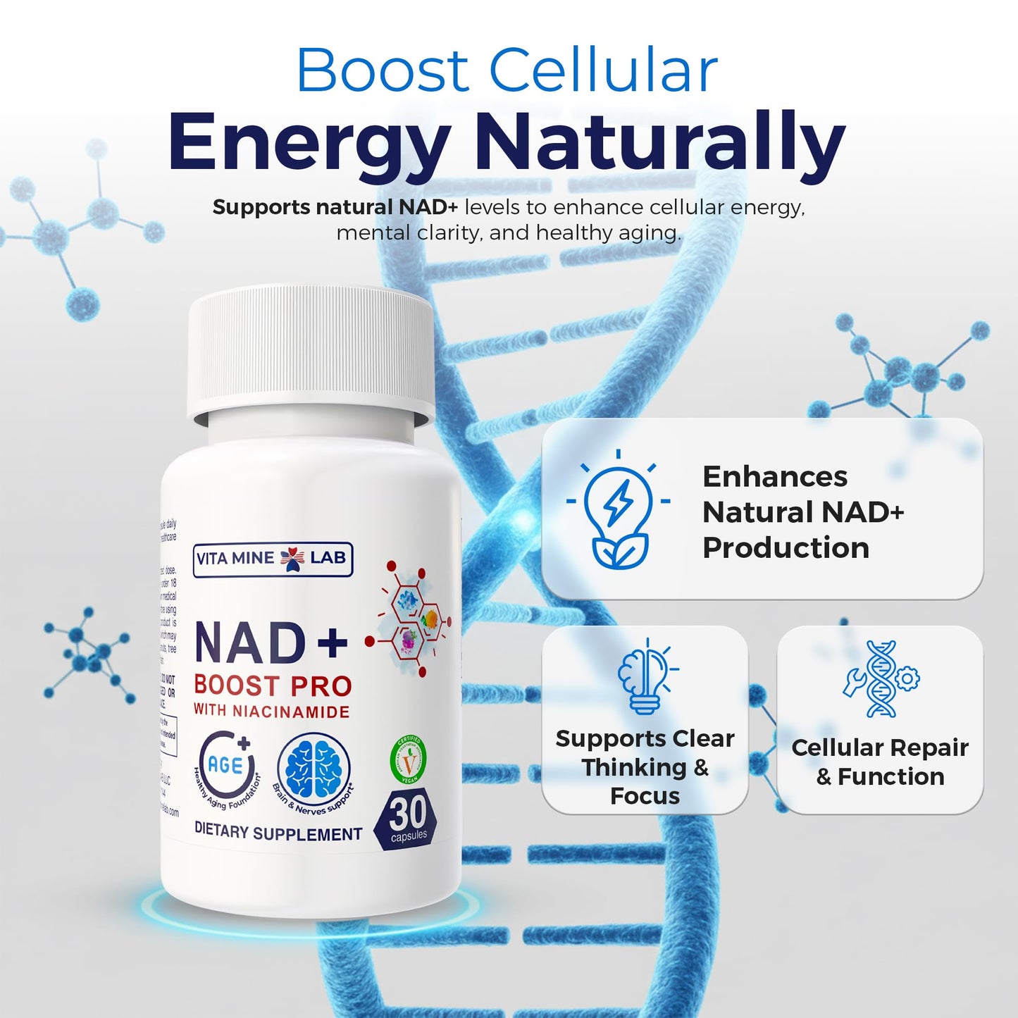VITA MINE LAB NAD+ Boost Pro 30 Capsules