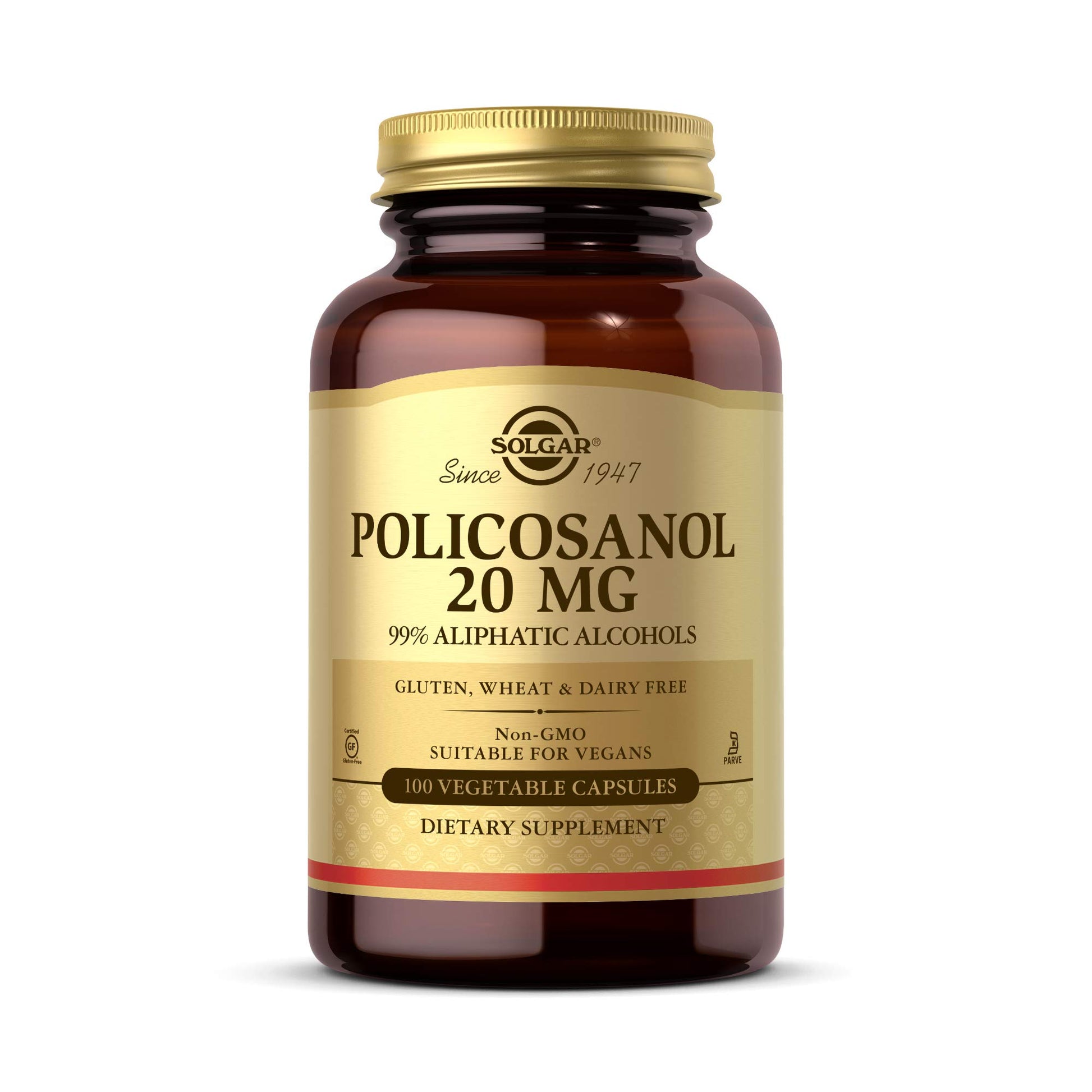 Solgar Policosanol 20 mg Capsule, 100 Capsules