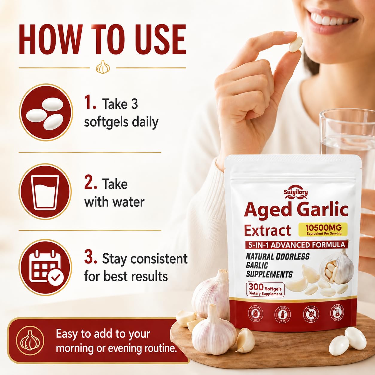 Suiyilary Aged Garlic Extract Powder 4.8 Ounce (Pack of 1)