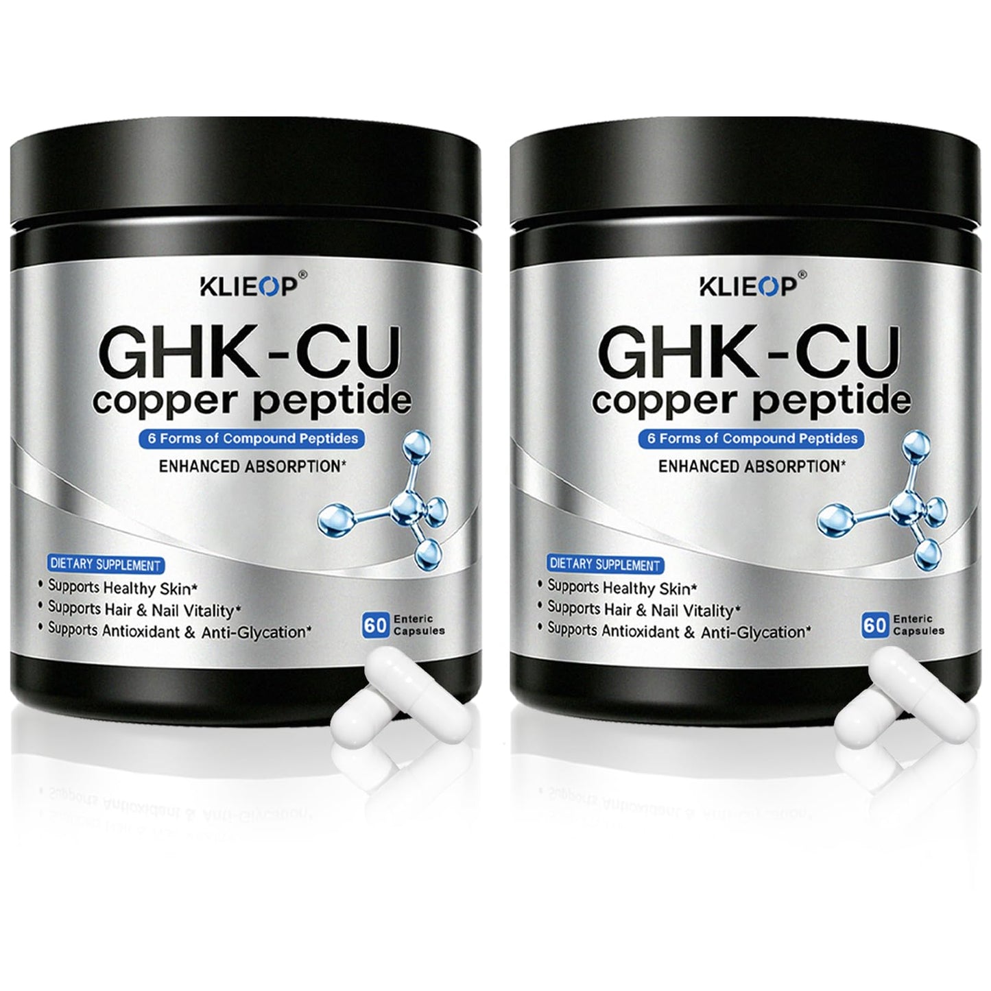 Klieop 6-in-1 Complex for Skin & Hair, Easy to Absorb Capsules, 120 Capsules