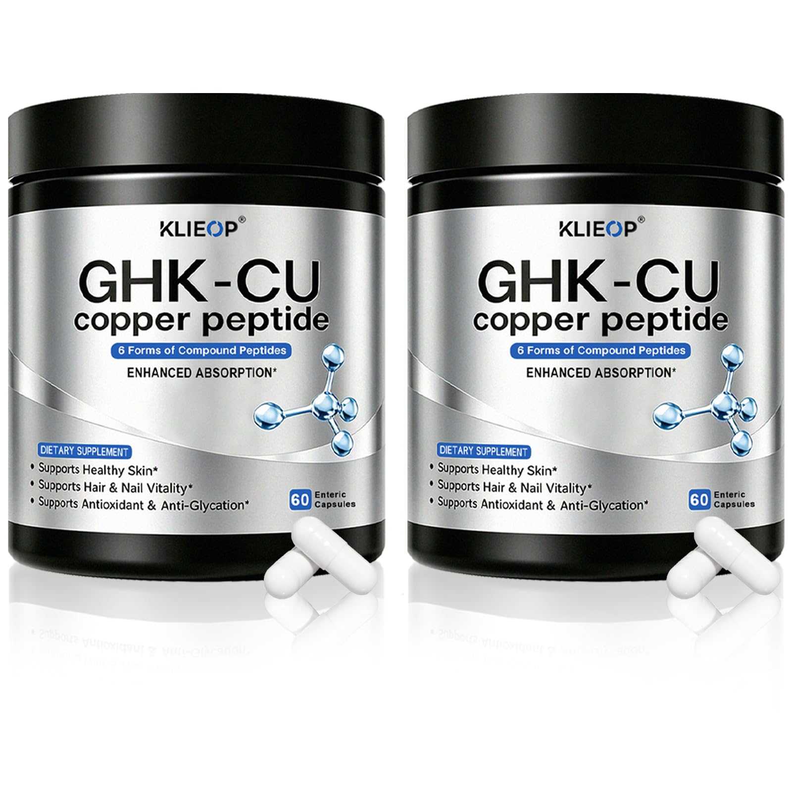 Klieop 6-in-1 Complex for Skin & Hair, Easy to Absorb Capsules, 120 Capsules
