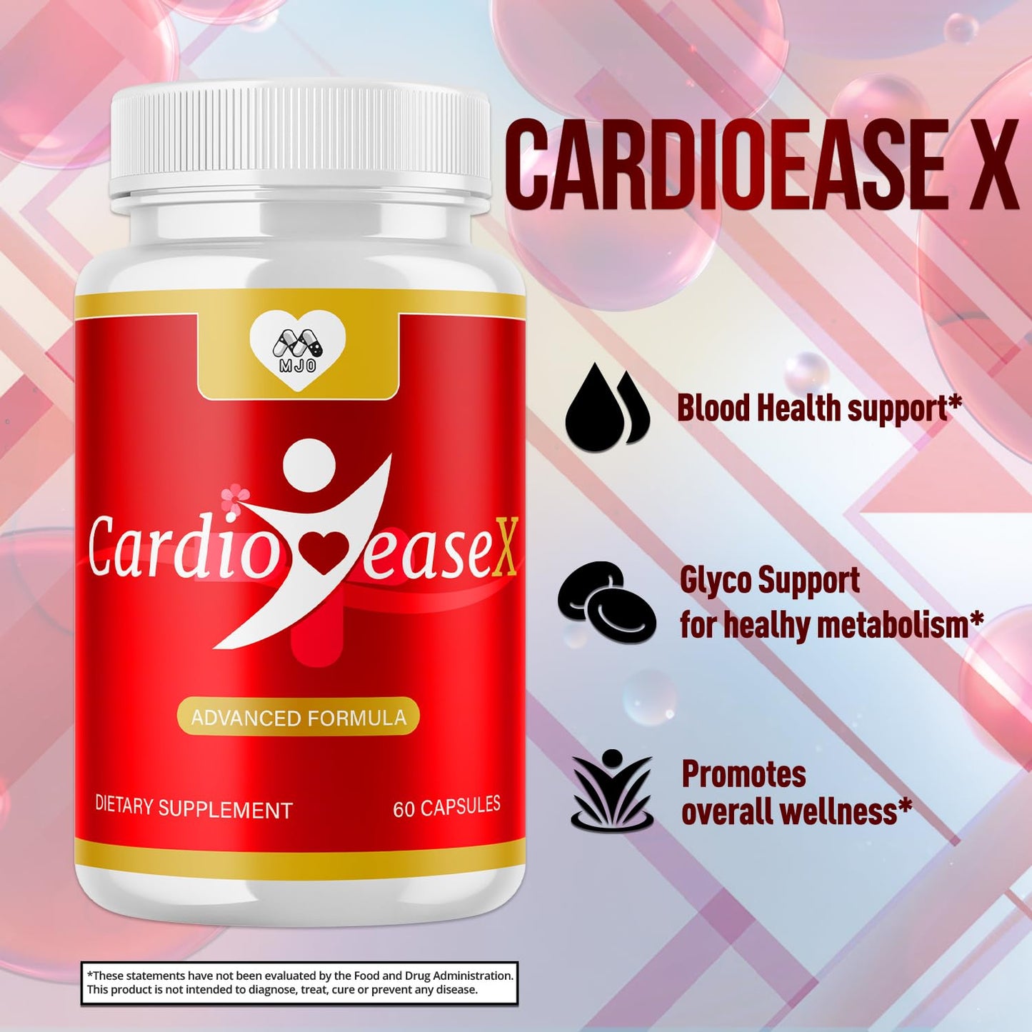MJO CardioEase X Capsules 60 Count