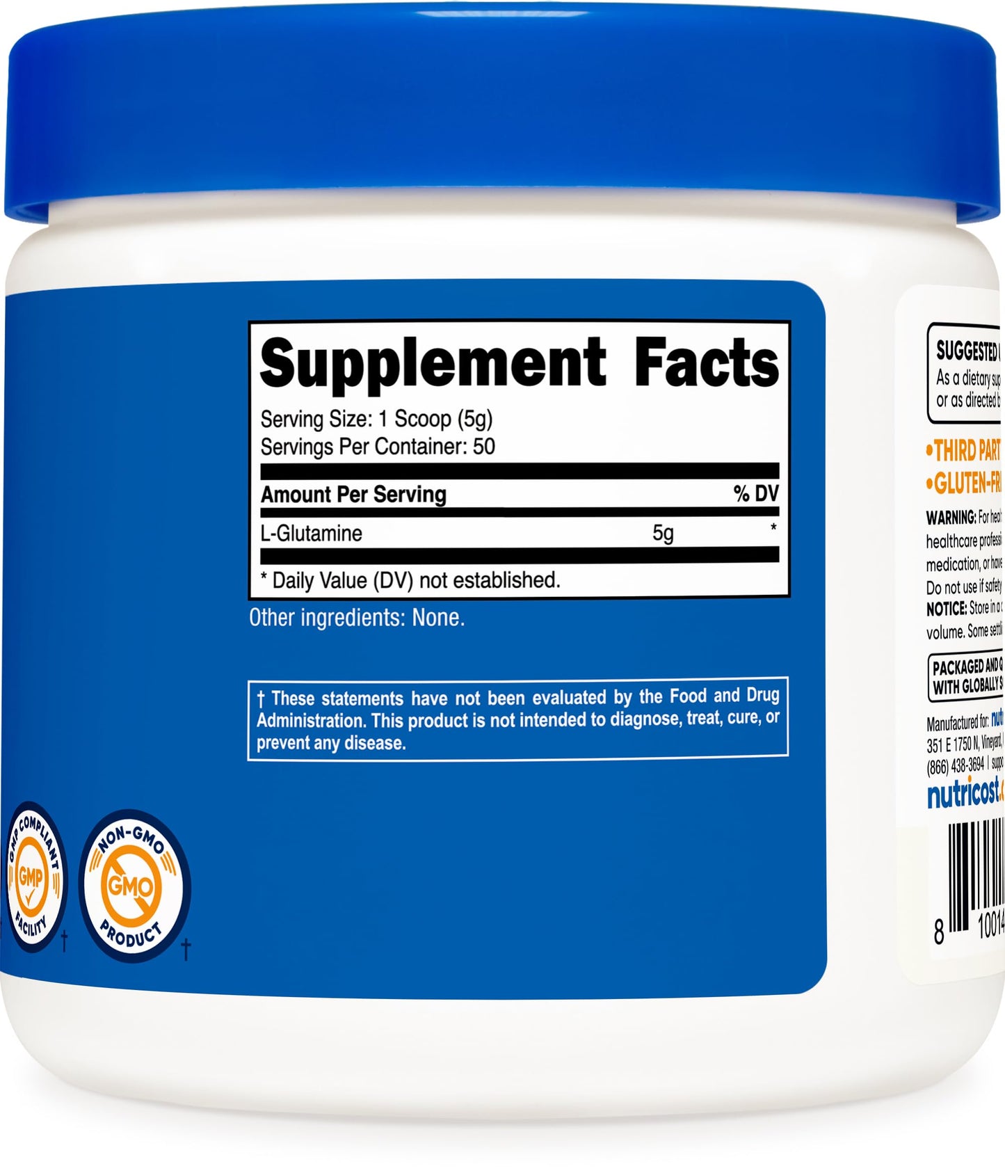Nutricost L-Glutamine Powder 8.8 oz