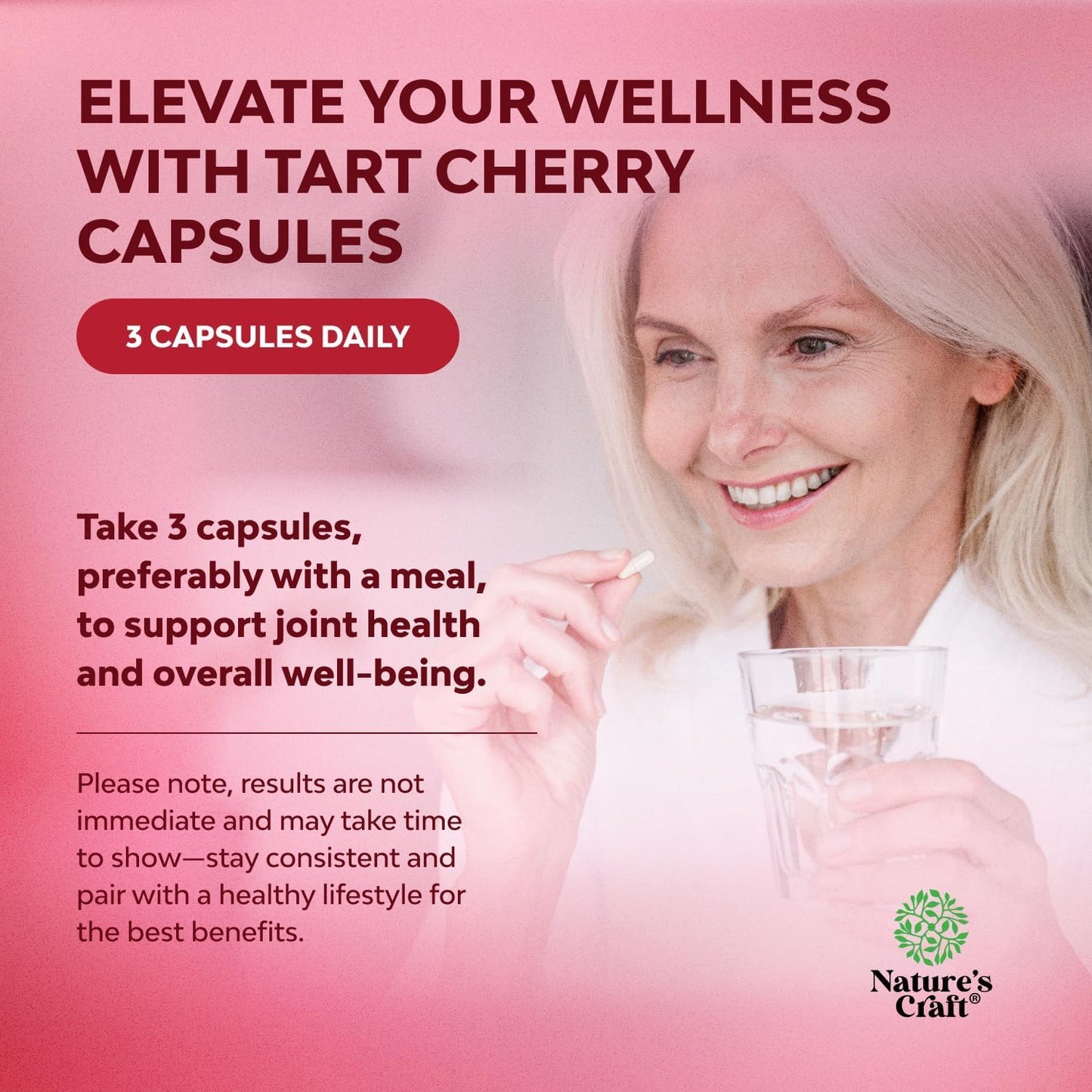 Natures Craft Extra Strength Tart Cherry Extract 120 Capsules