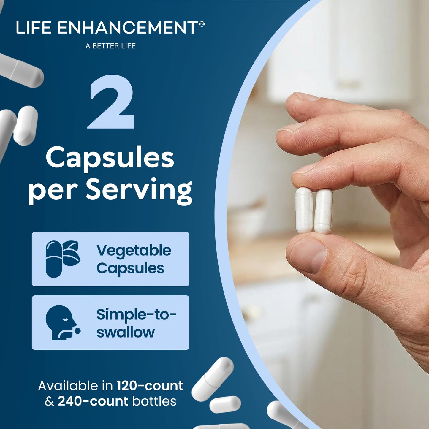 Life Enhancement Potassium Supplement Capsule, 1020 mg, High Potency, 240 Capsules