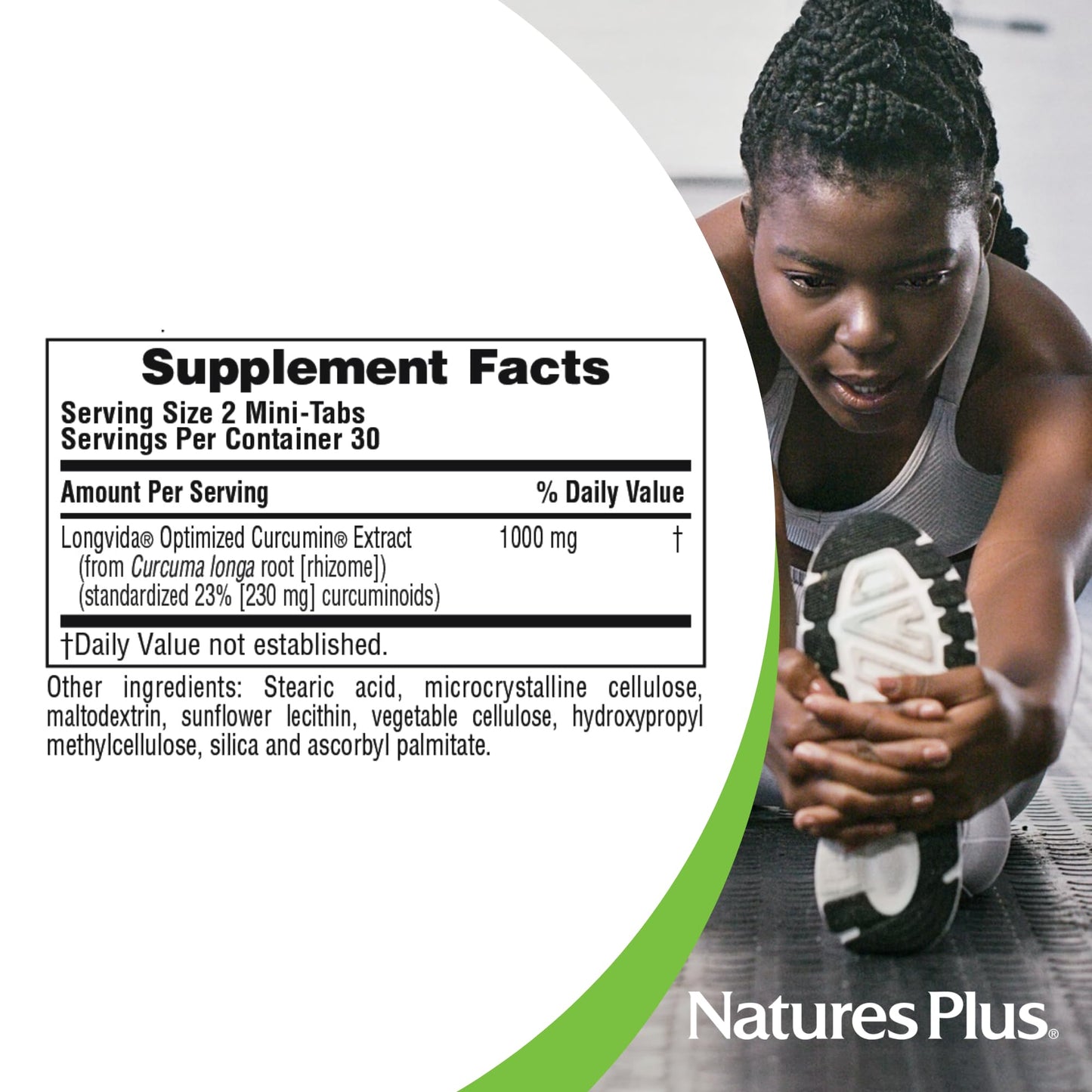 NaturesPlus PRO Longvida Curcumin 1000 mg Tablet, 1 Count