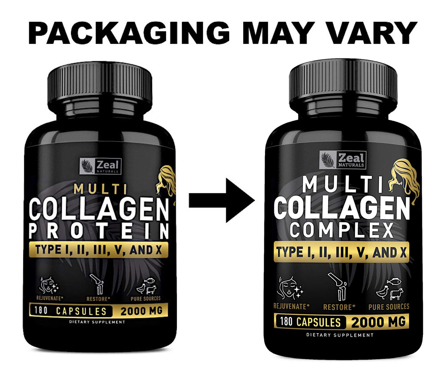 Zeal Naturals Multi Collagen Peptides Capsules, 180 Capsules