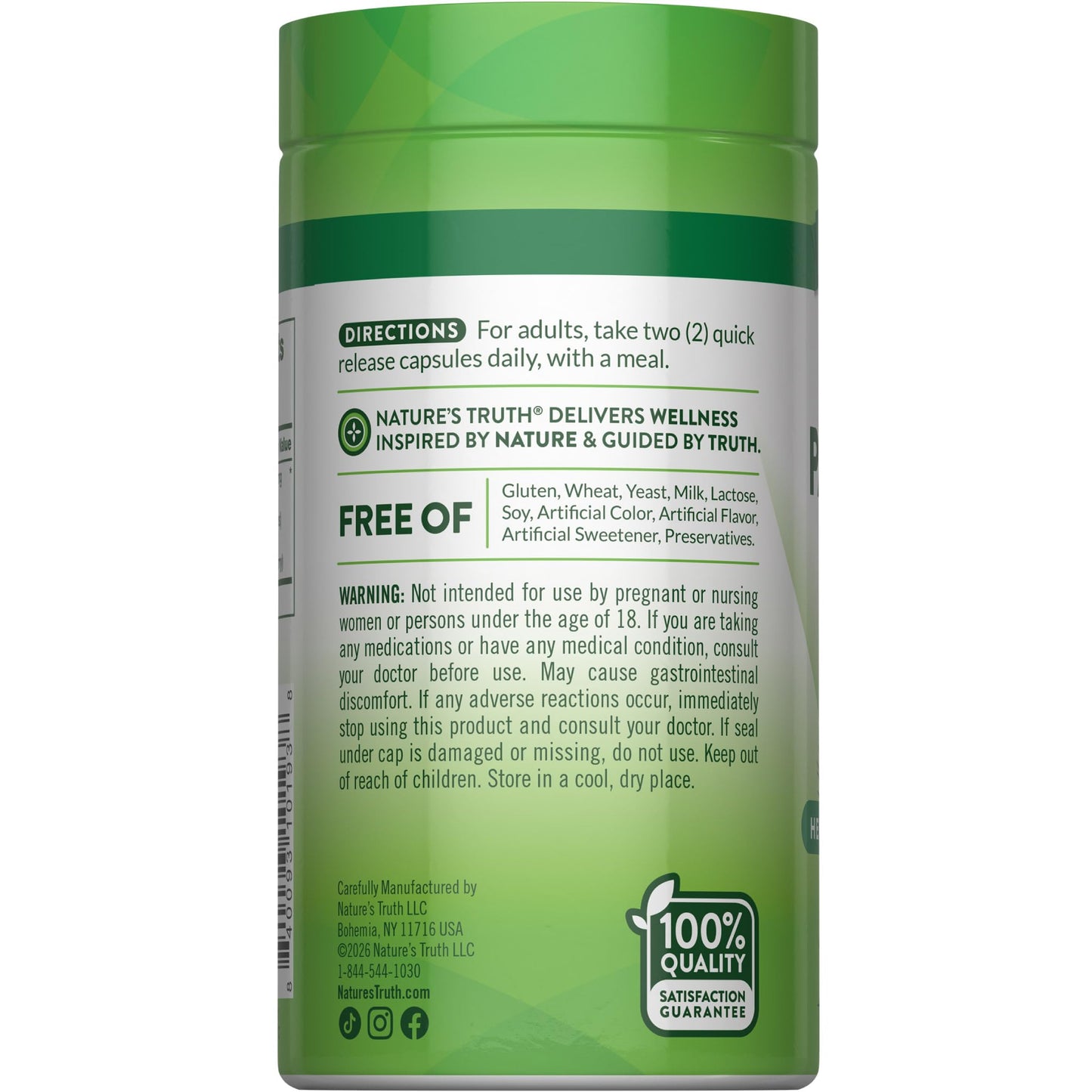 Nature's Truth Saw Palmetto Extract Capsules 120 Count