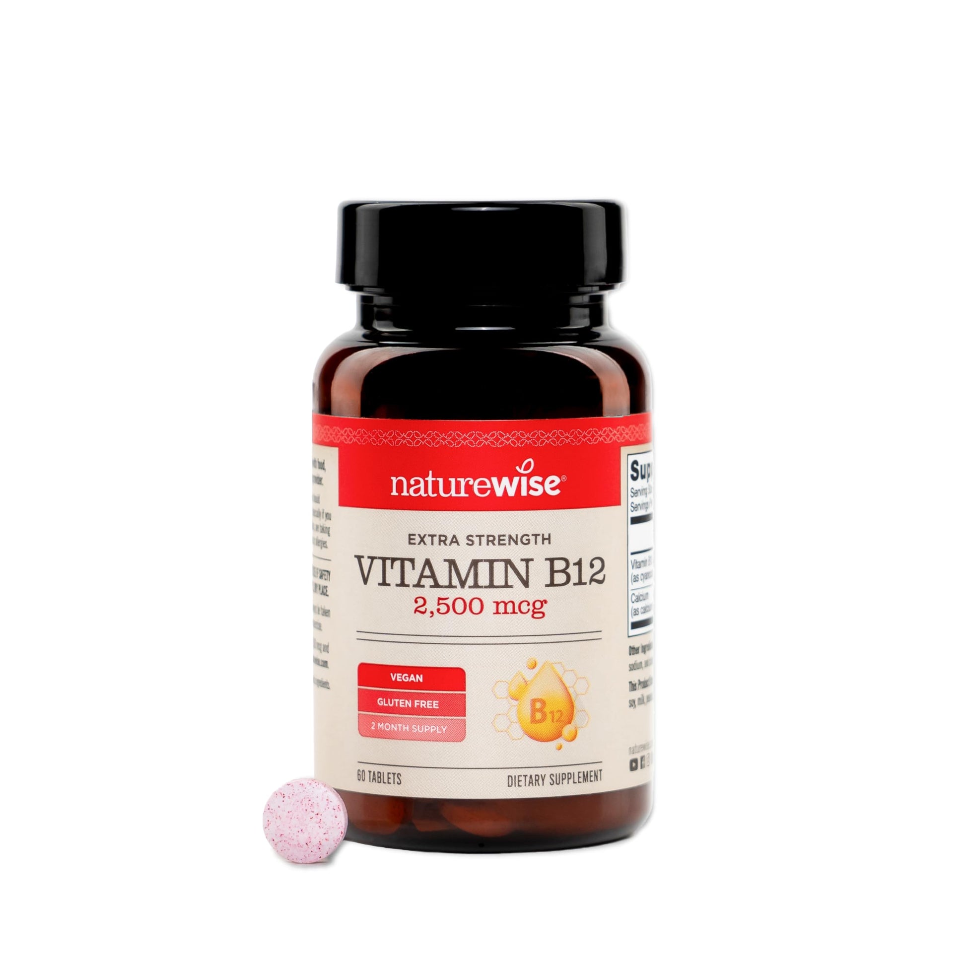 NatureWise Vitamin B12 Extra Strength 2500mcg Tablet, 60 Tablets