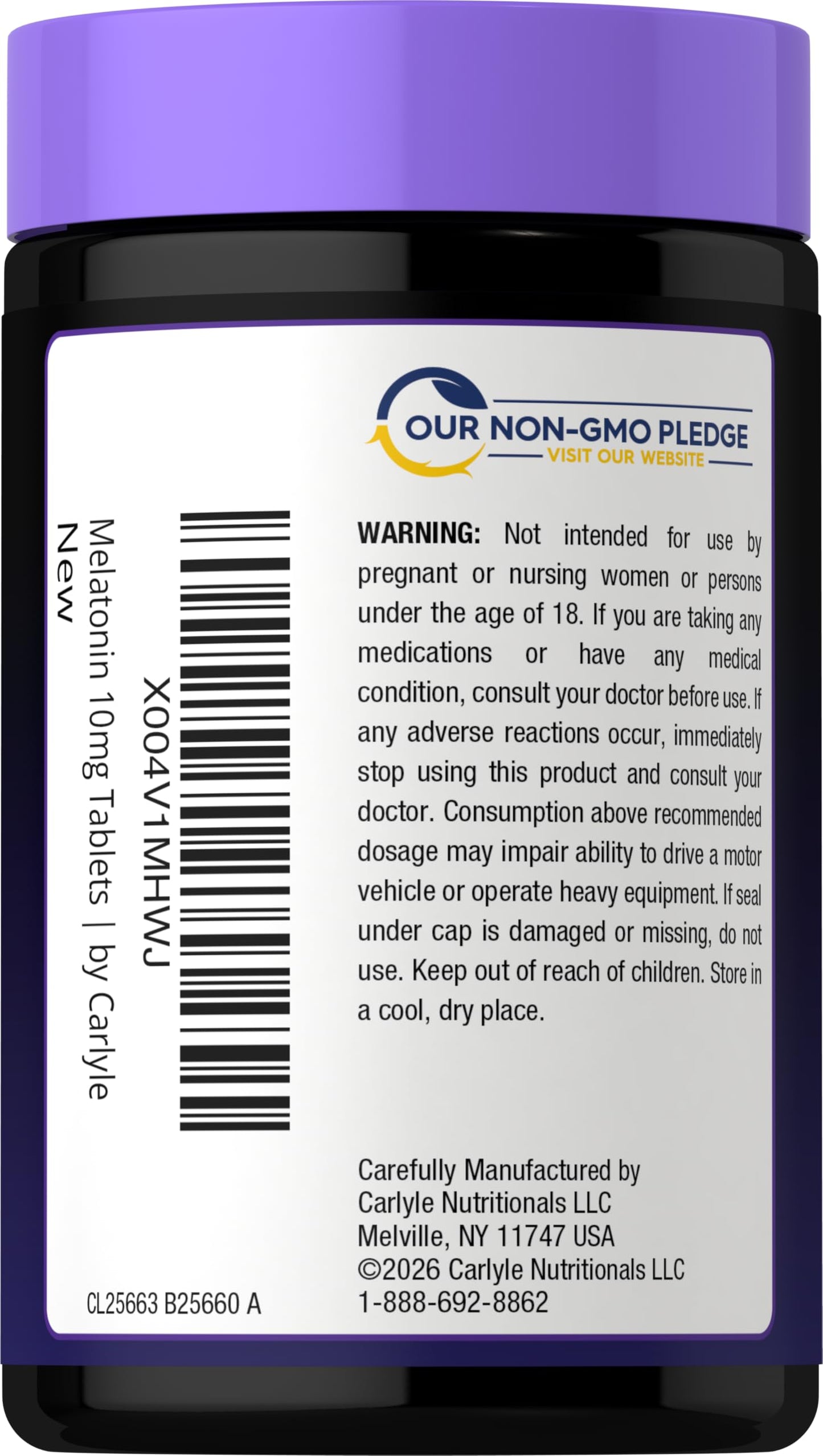 Carlyle Melatonin 10mg Tablet, 180 Count