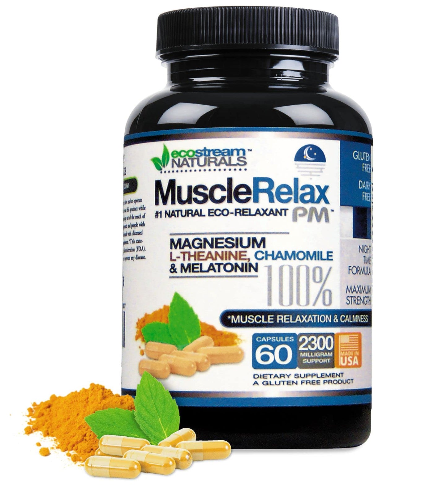 ecostream Naturals MuscleRelax PM Nighttime Capsule, 60 Capsules