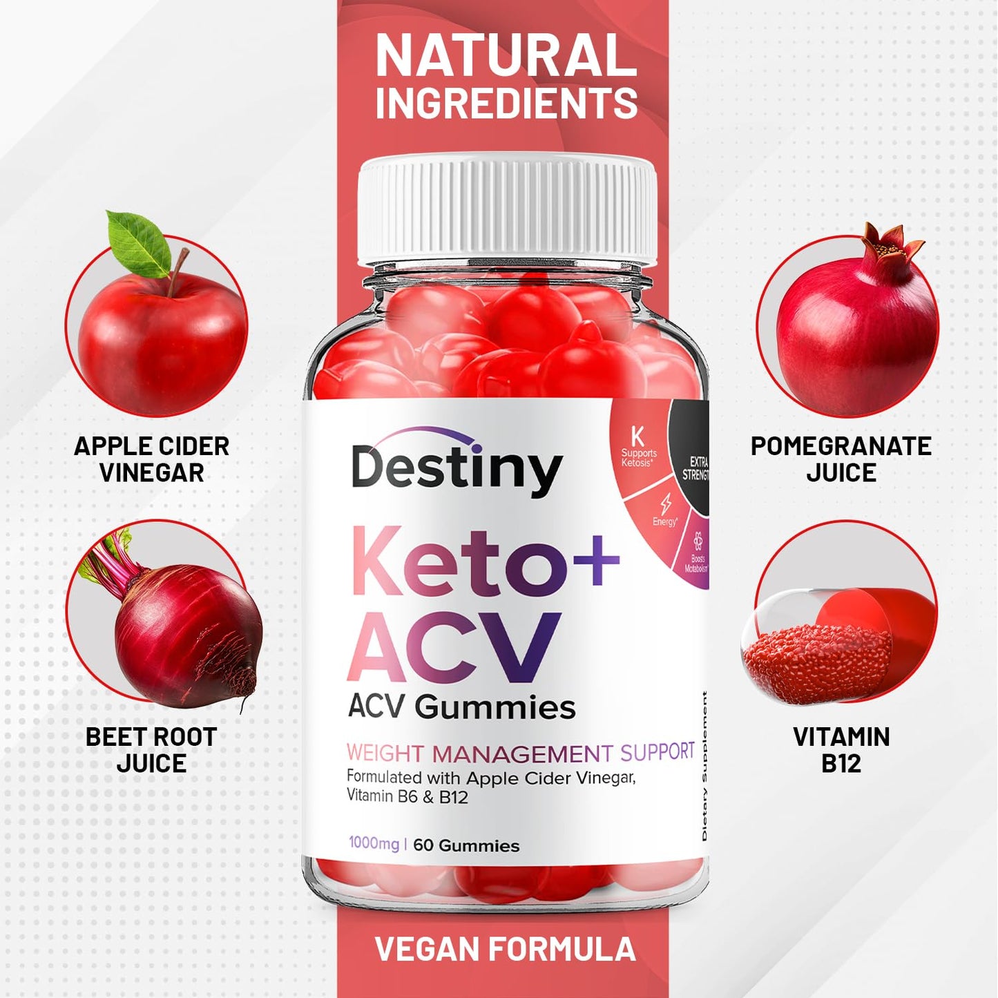 Indelo Destiny Keto ACV Gummies 300 Gummies