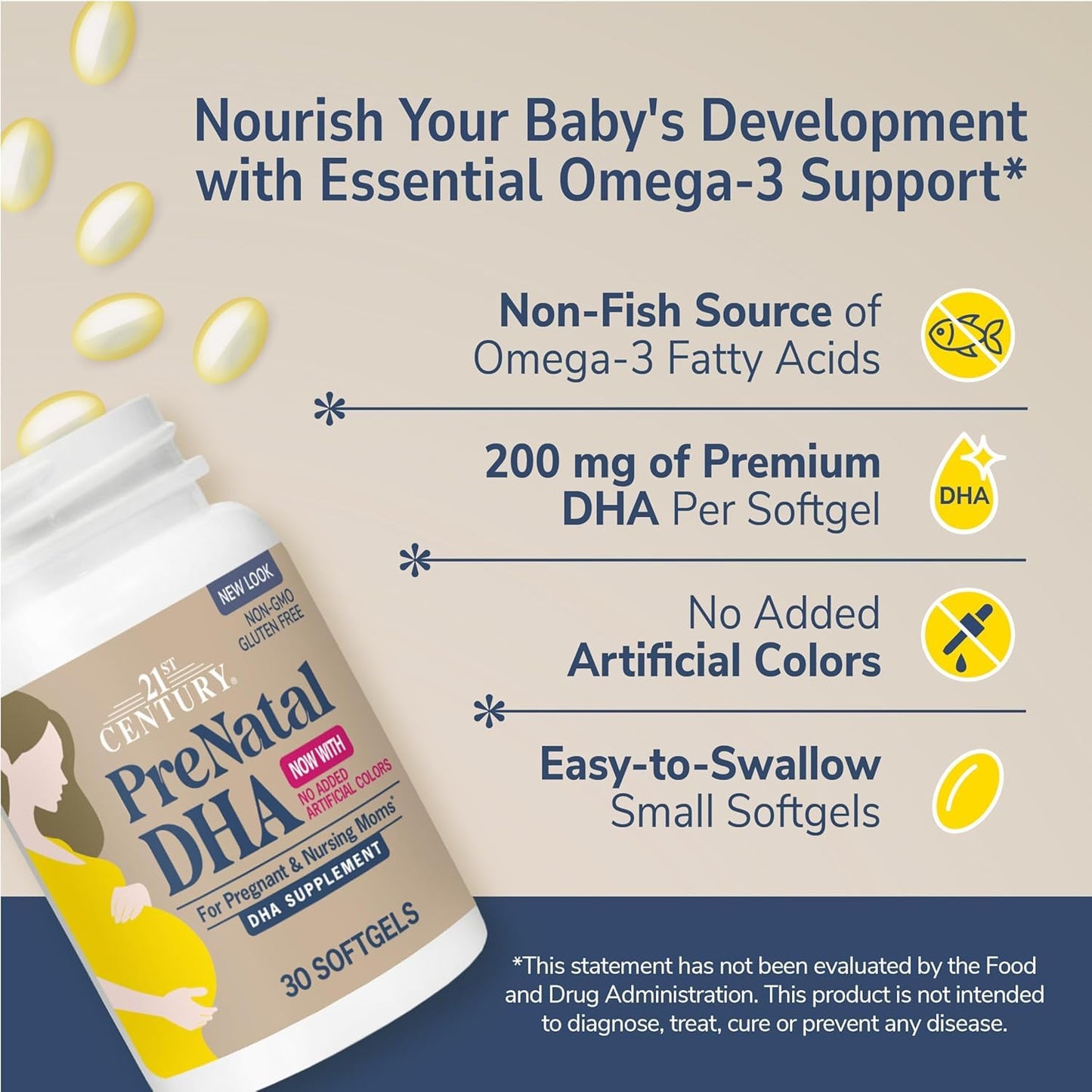21st Century PreNatal DHA Softgels, 90 Softgels