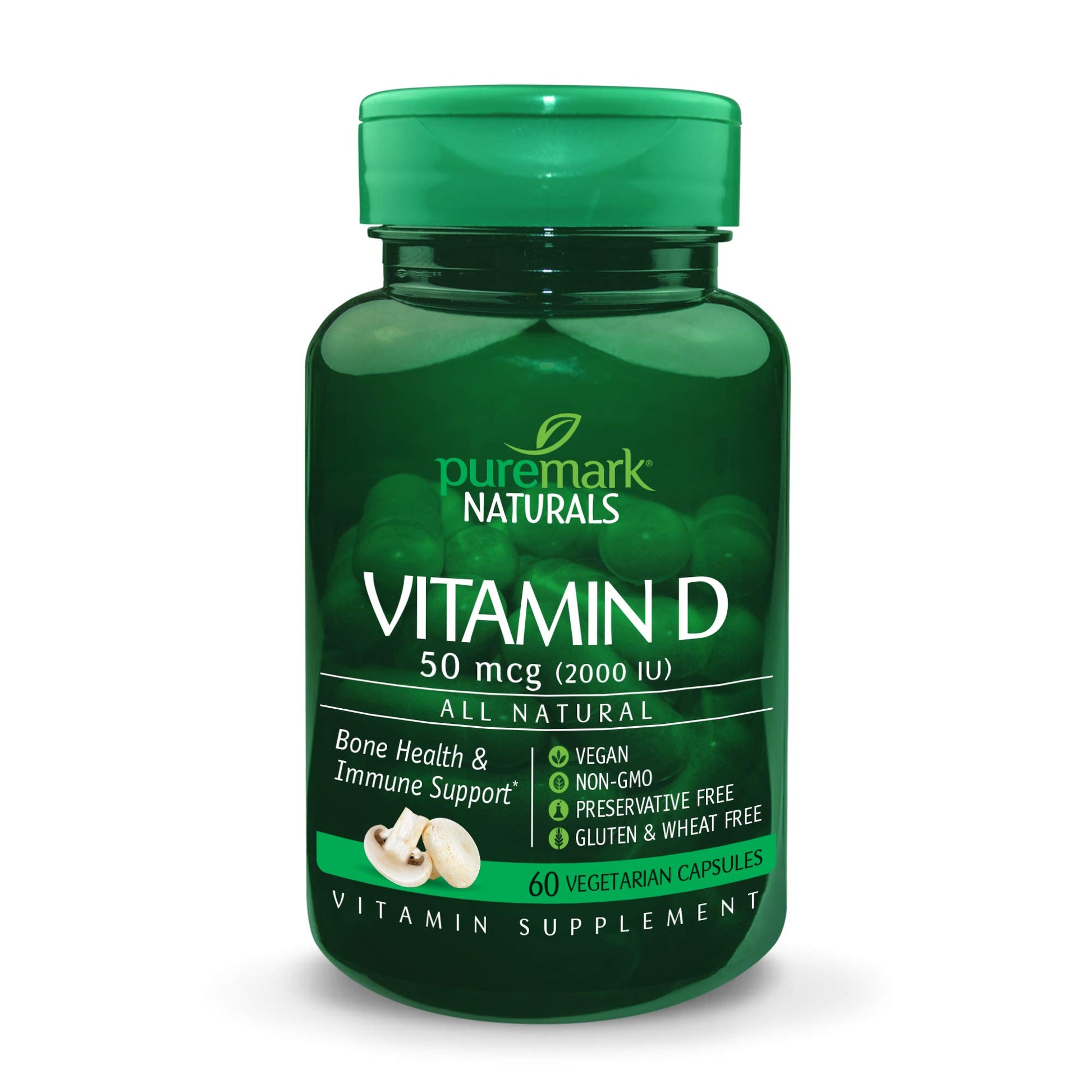 Puremark Vitamin D 2000 IU Capsules, 60 Count