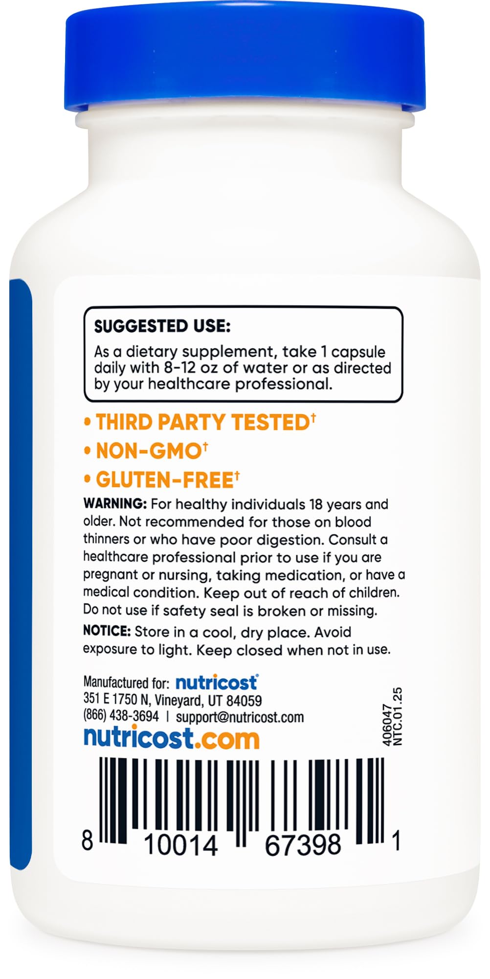 Nutricost Serrapeptase (40,000 SPU) Capsules 120 Count
