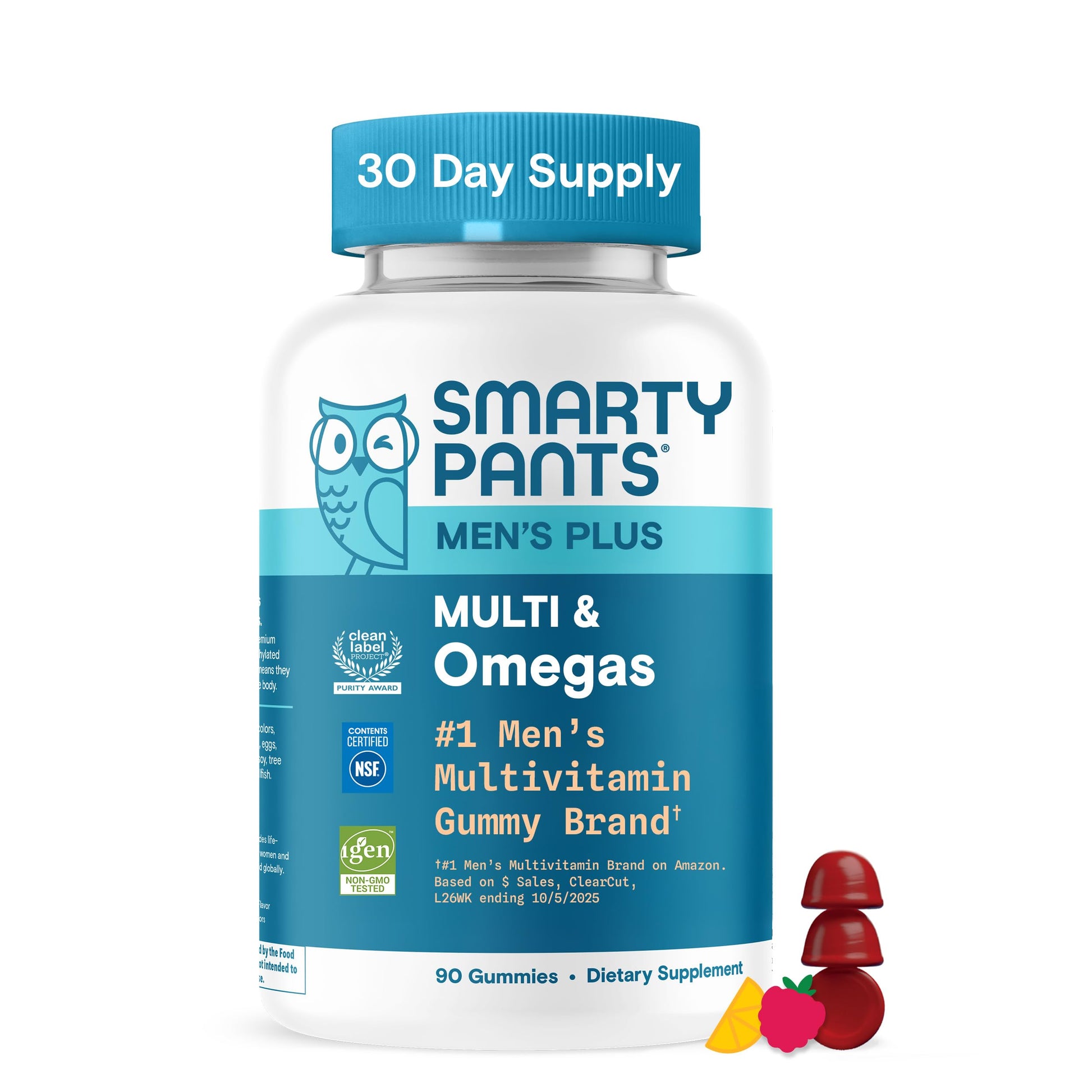 SmartyPants Men's Multivitamin Gummies, 90 Count