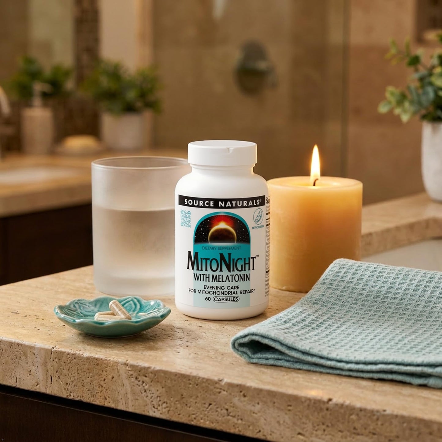 Source Naturals MitoNight with Melatonin, 30 Capsules