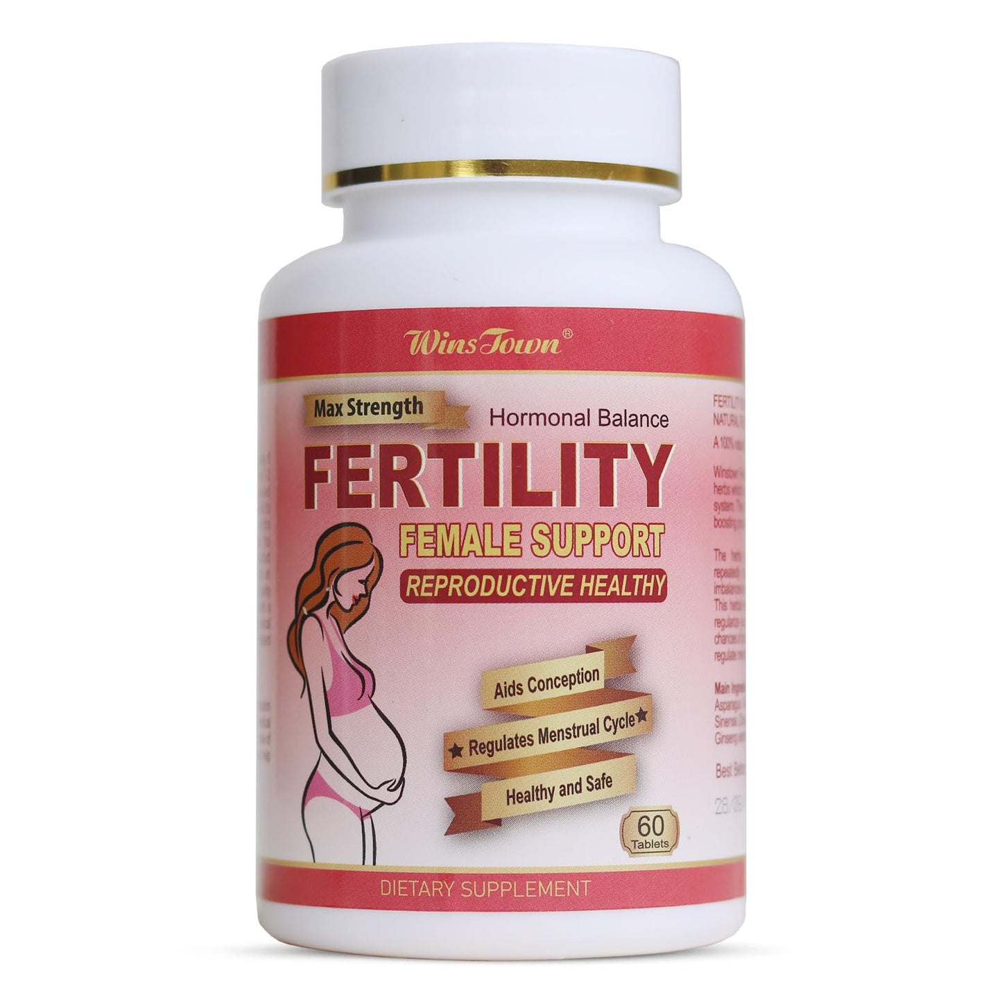 Wins Town Fertility Tablets - Prenatal Vitamin for Women, Tablet, 60 Count