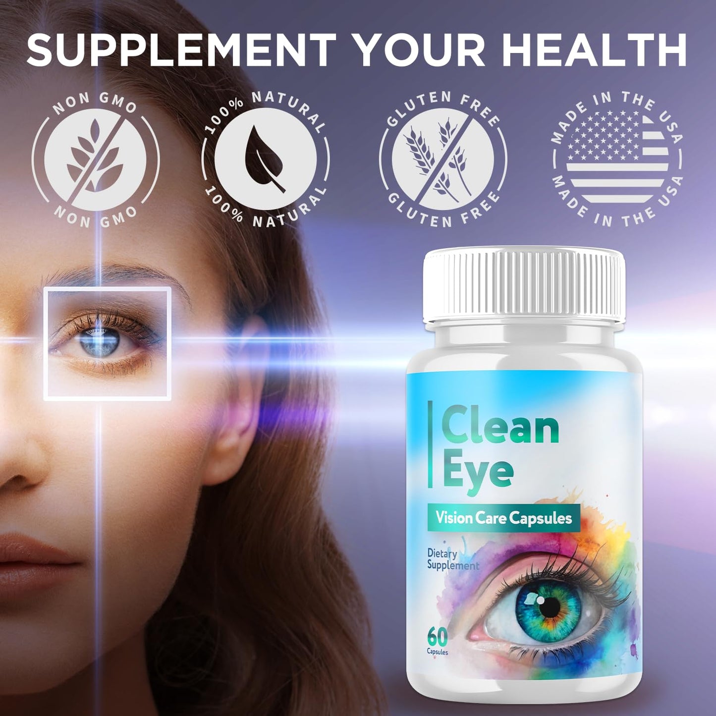 Flex University Clean Eye Vision Care Capsules, 300 Capsules
