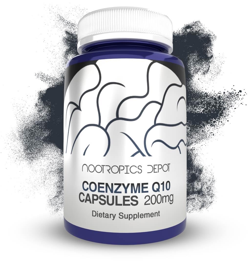 Nootropics Depot CoEnzyme Q10 Capsules 200mg Ubiquinone, 180 Capsules