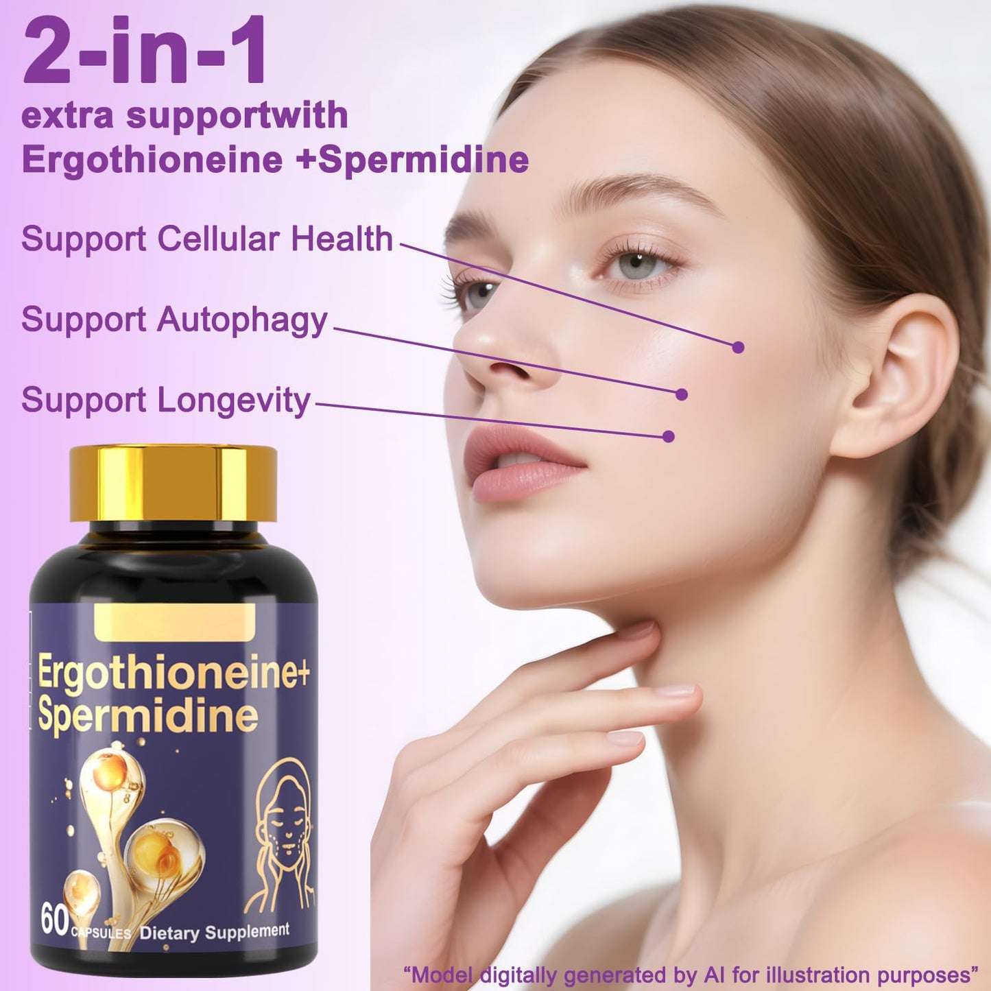 Dr. HR Ergothioneine Spermidine Supplement Capsule 1 Count