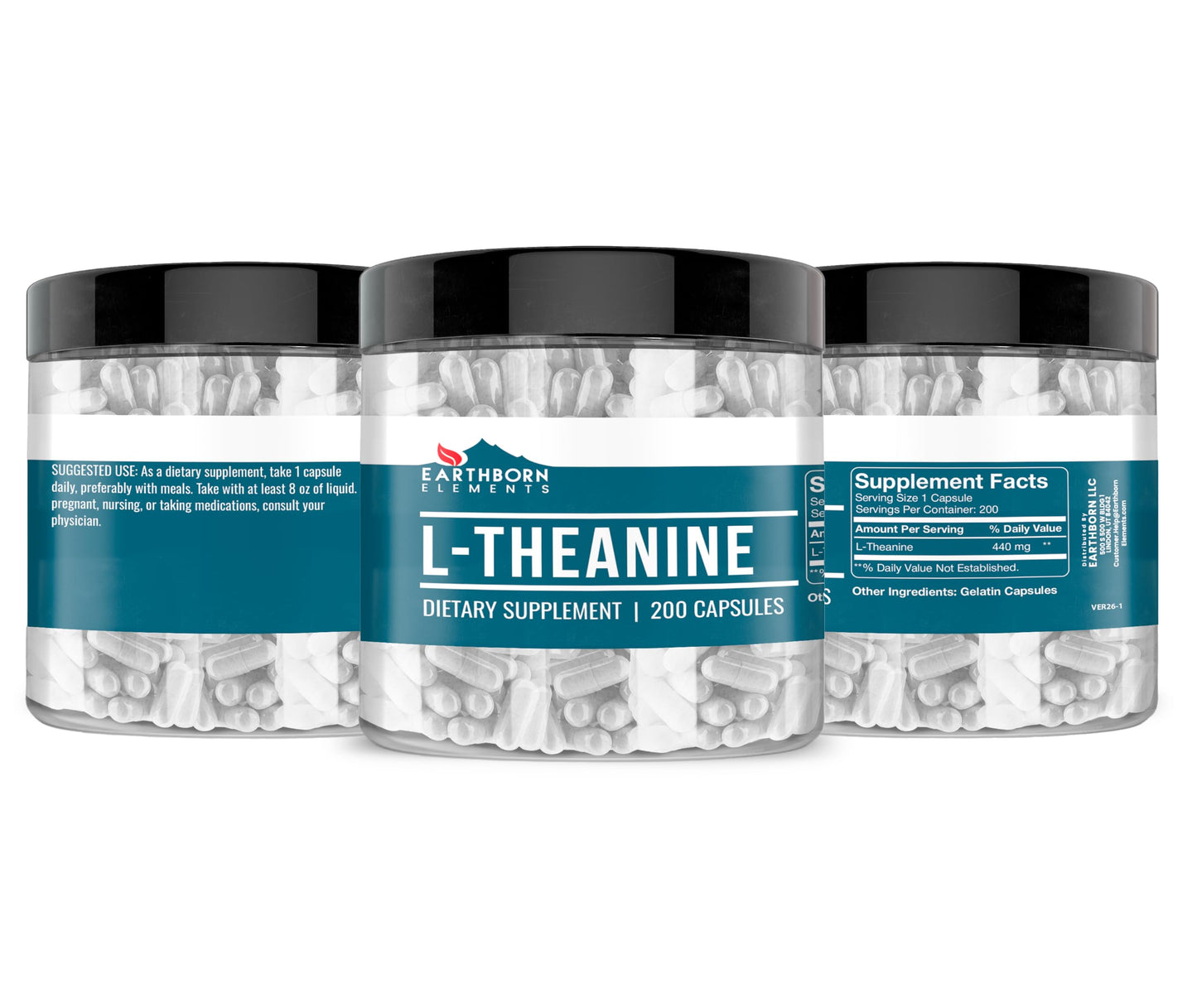 Earthborn Elements L-Theanine Capsules 200