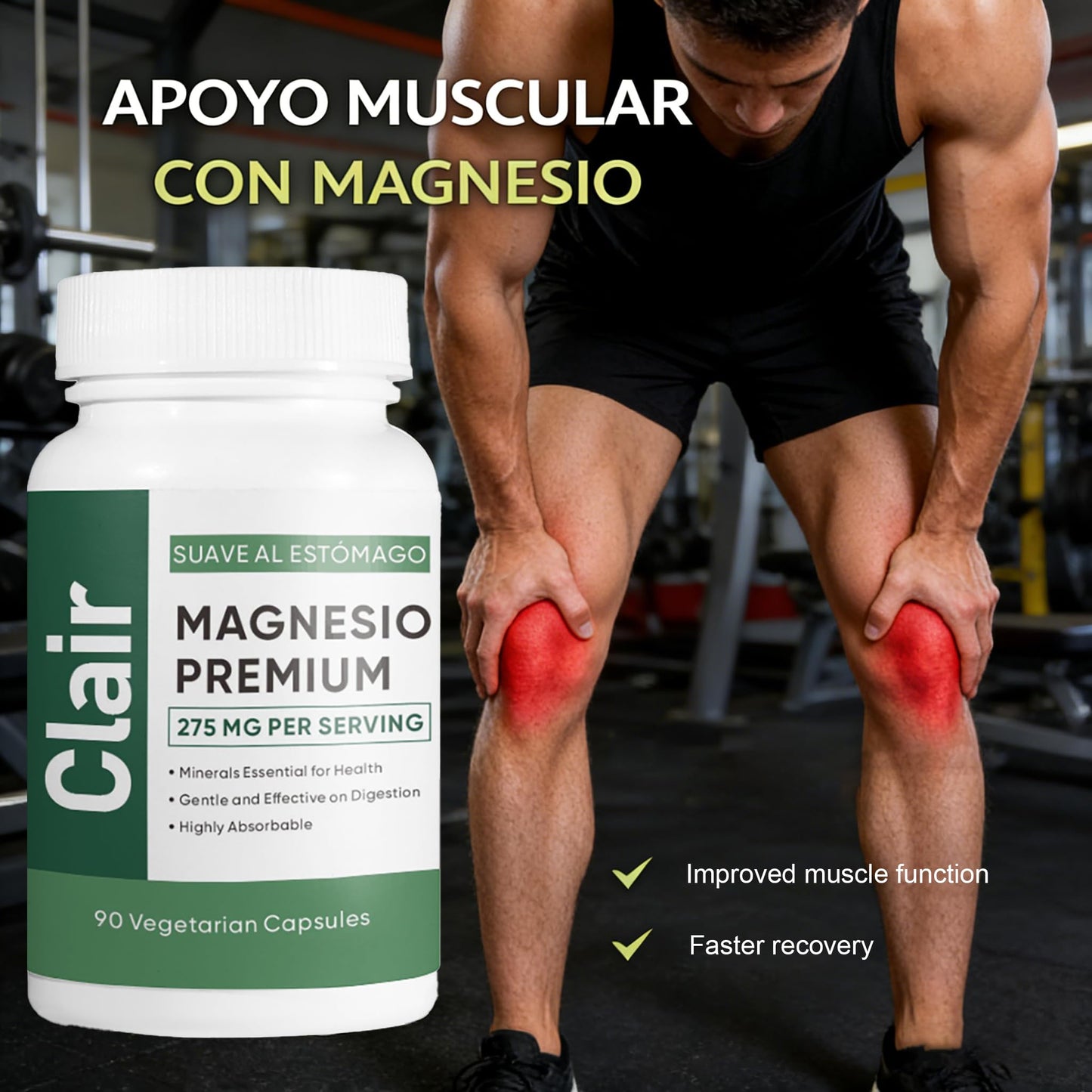 ZISKOUD Clair Magnesium Premium Series, Clean Mineral Formula, 90 Capsules