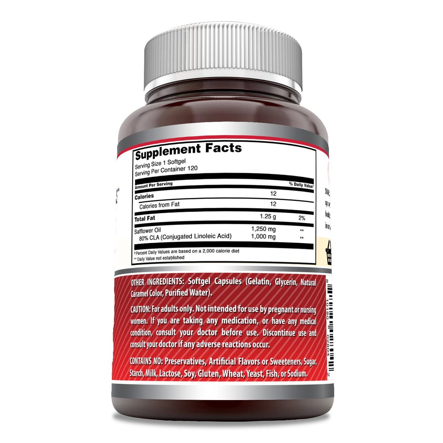 Amazing Nutrition CLA (Conjugated Linoleic Acid) 1250 mg Softgel 120 Count