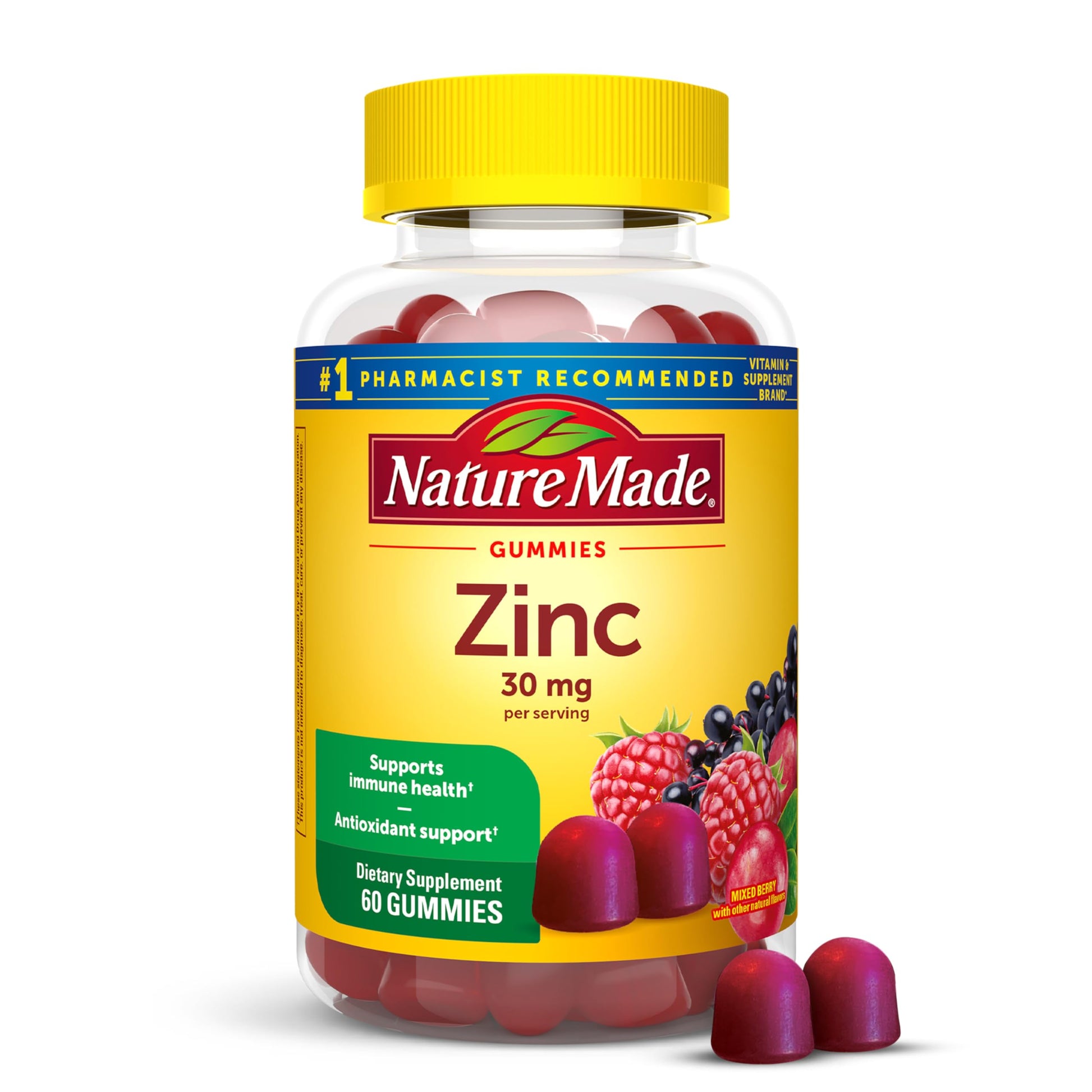 Nature Made Zinc Gummies 30 mg, 60 Count