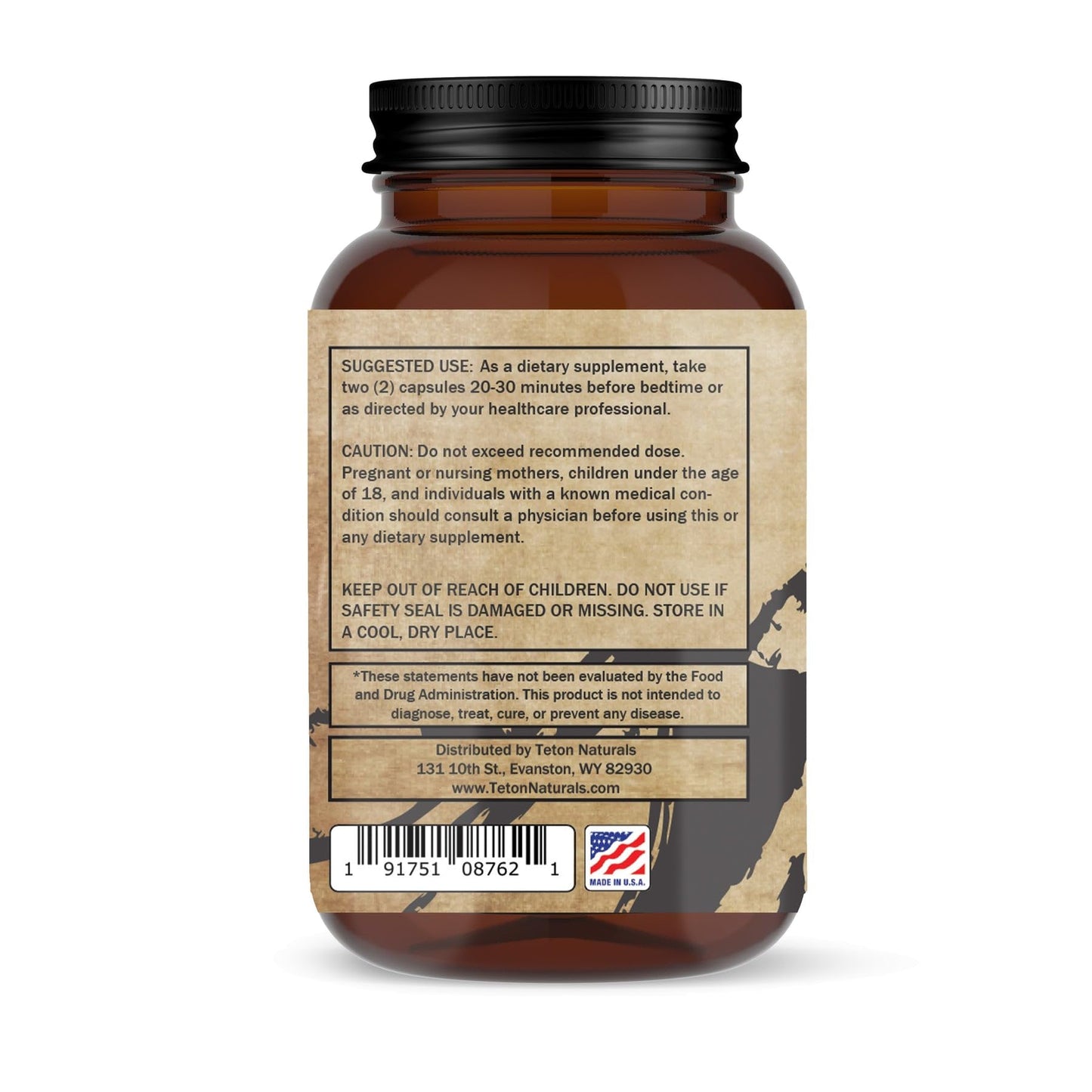 Teton Naturals Sleep Easy Supplements 60 Capsules