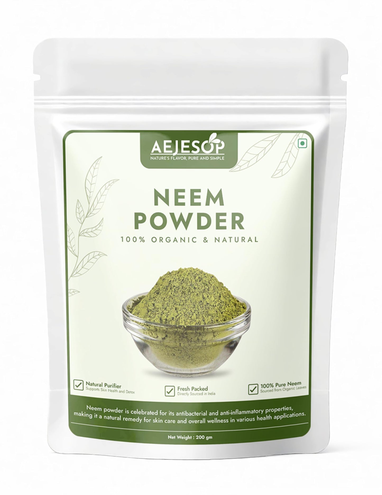 AEJESOP Neem Leaf Powder (Azadirachta Indica) 7 oz