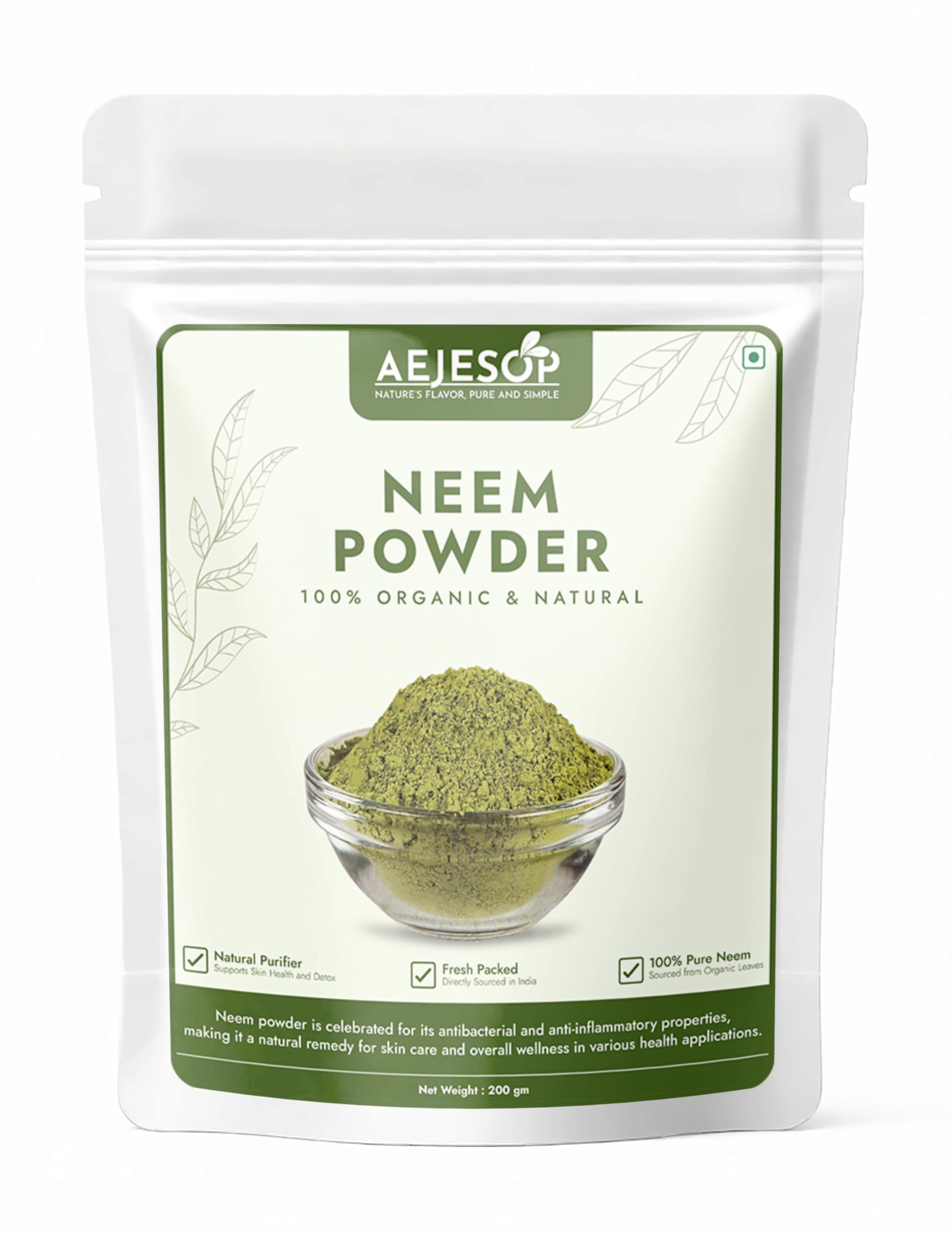 AEJESOP Neem Leaf Powder (Azadirachta Indica) 7 oz