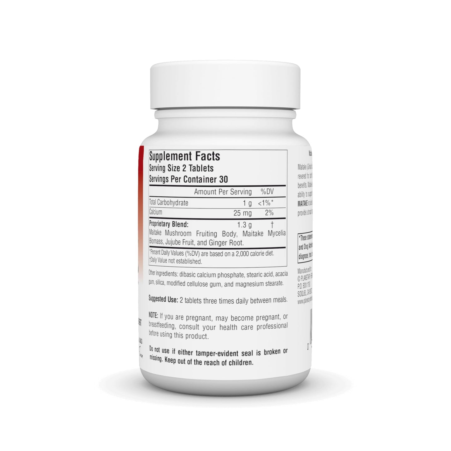 Planetary Herbals Full Spectrum Maitake Mushroom Tablets, 60 Count