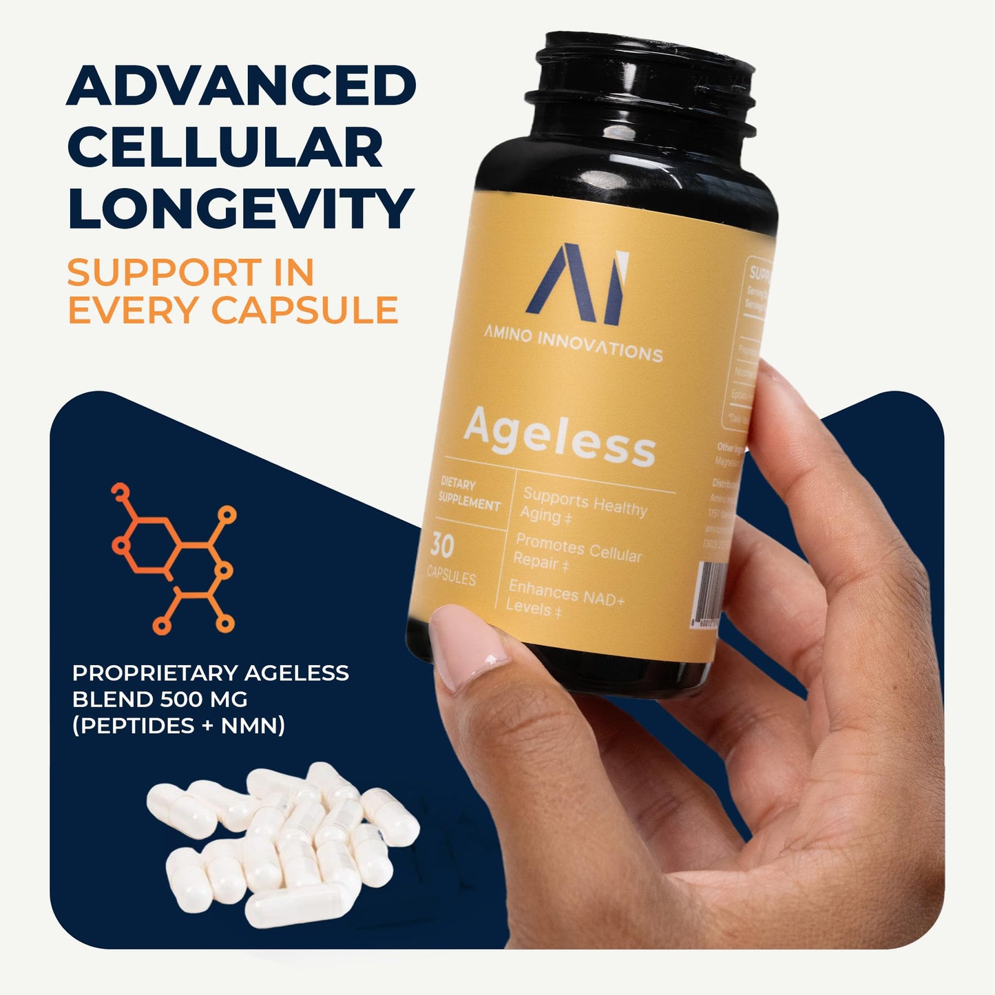 Amino Innovations Ageless Cellular Vitality Capsules, 30 Capsules