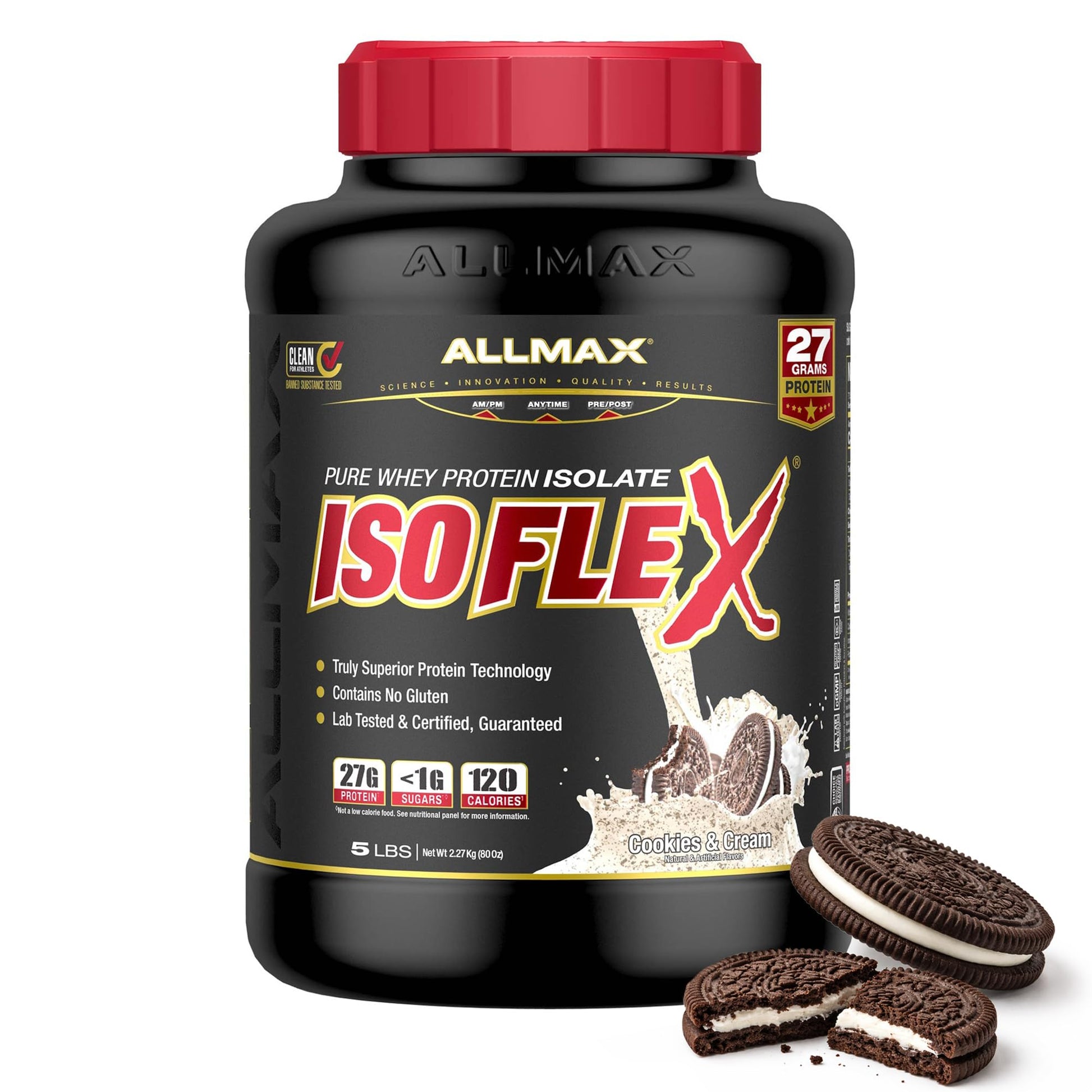 ALLMAX ISOFLEX Pure Whey Isolate Protein Powder 80 Servings