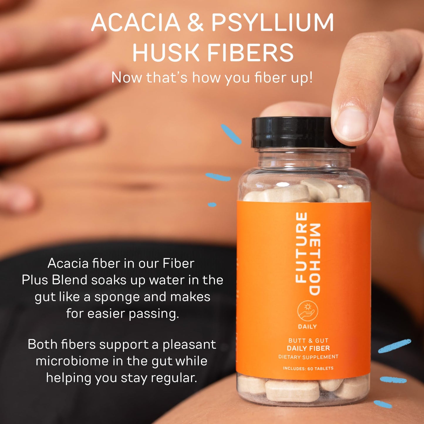 FUTURE METHOD Acacia and Psyllium Husk Fiber 60 Tablets