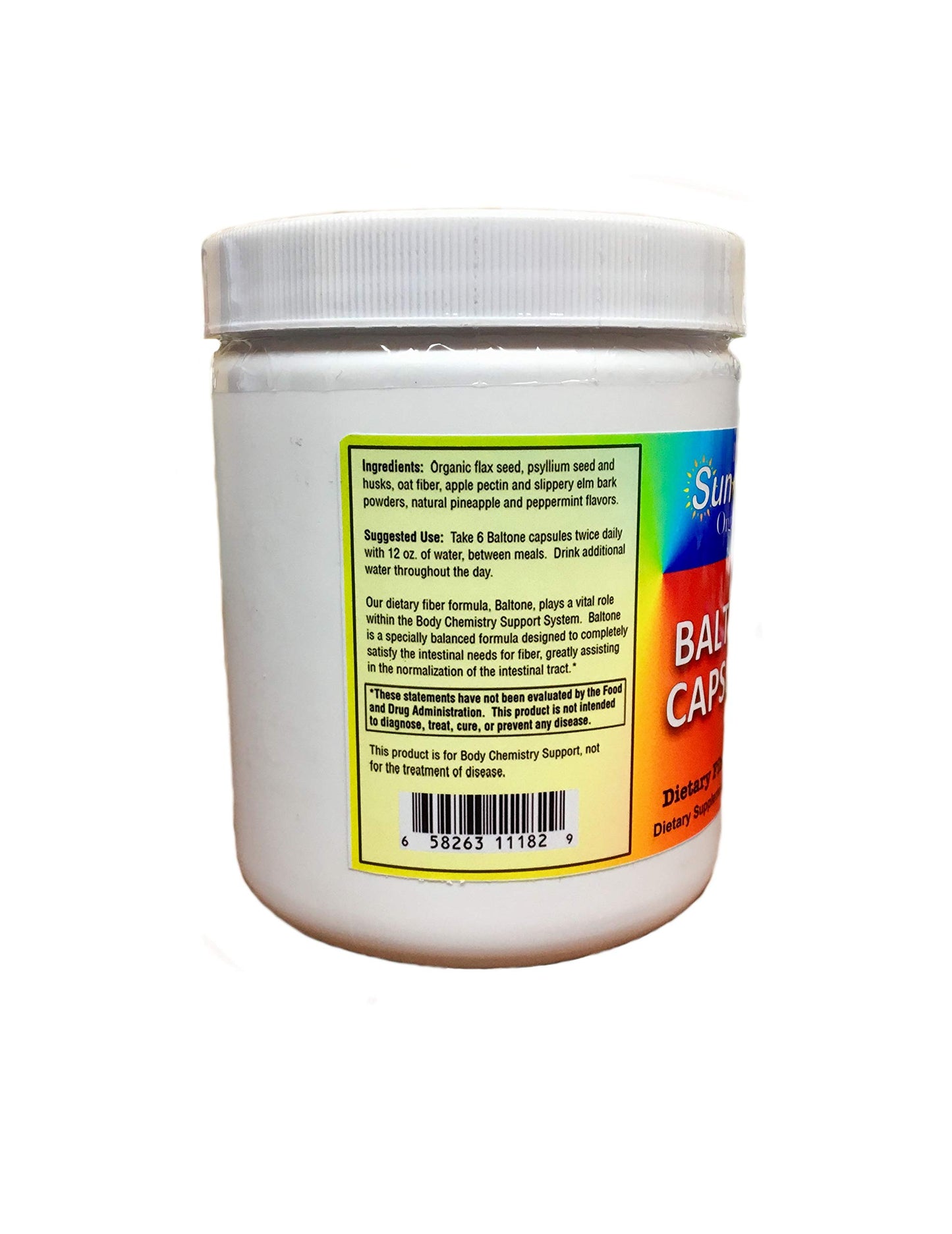 Sun Star Organics Baltone Dietary Fiber 360 Capsules