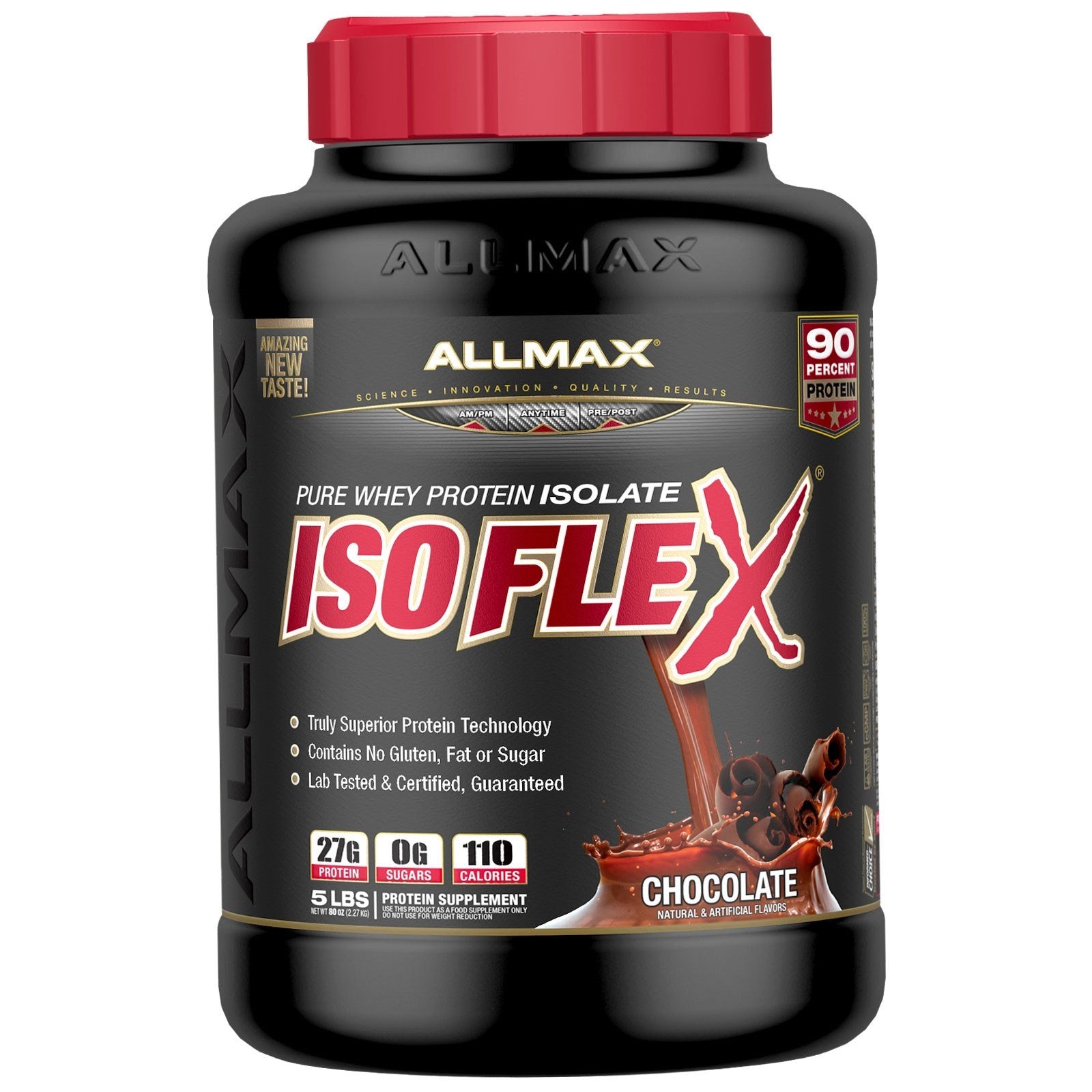 ALLMAX IsoFlex Whey Protein Isolate Chocolate Protein Powder, 80 Servings
