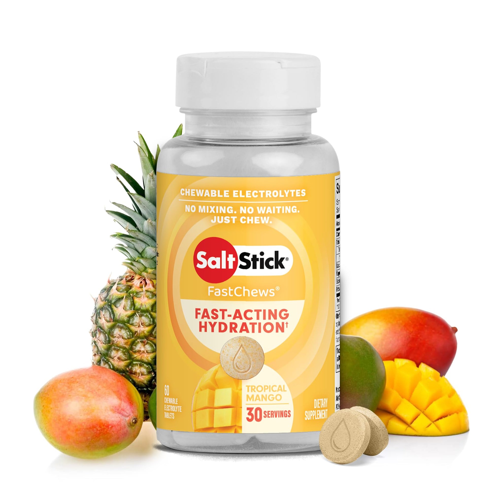 SaltStick Electrolyte FastChews Chewable Tablets 60 Count