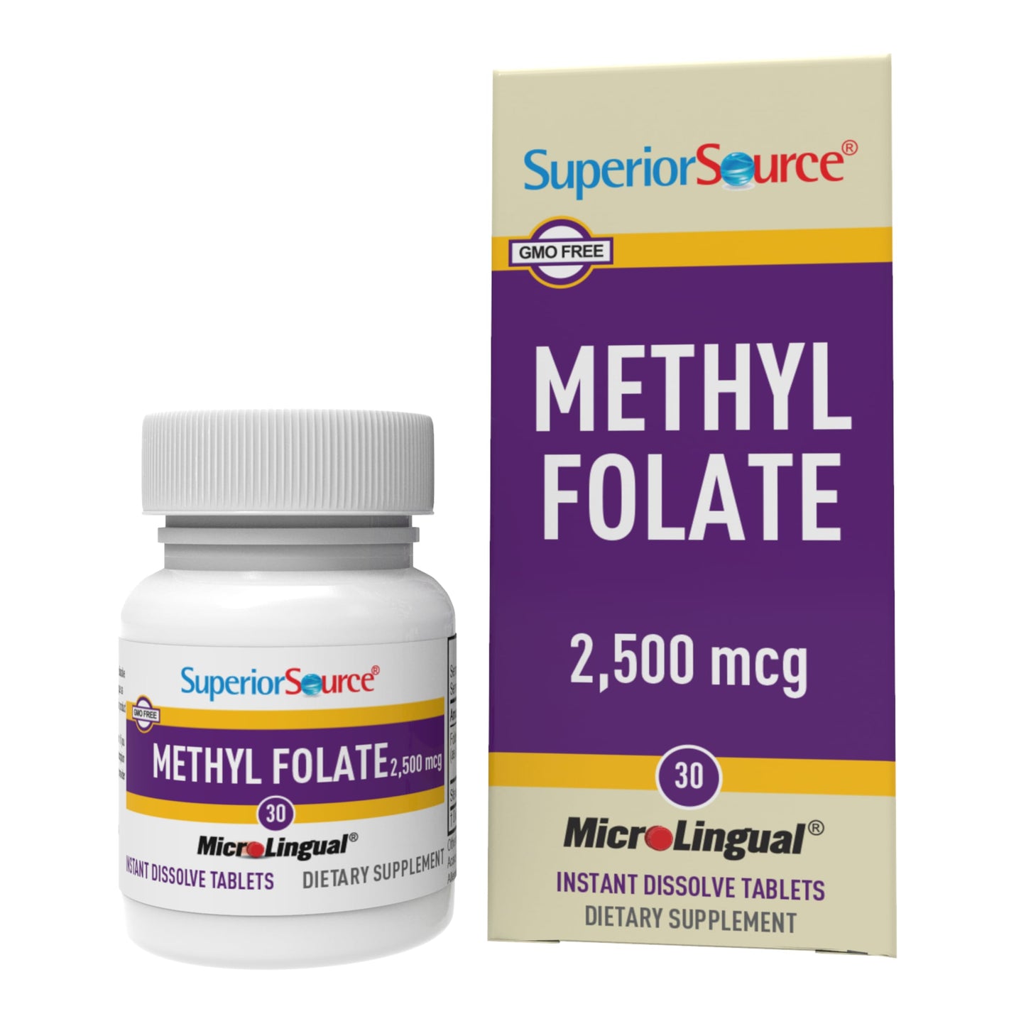 Superior Source Methyl Folate 2,500 mcg 30 Tablets