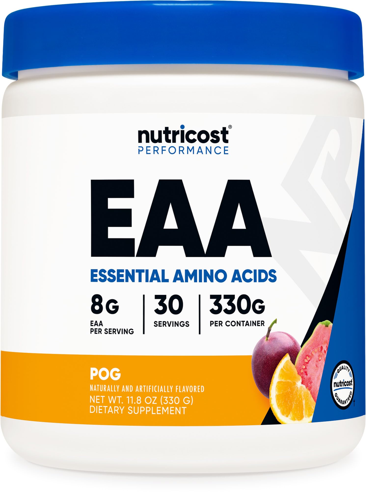 Nutricost EAA Powder 11.8 Ounce - Passion Fruit, Orange, and Guava (POG) Essential Amino Acids