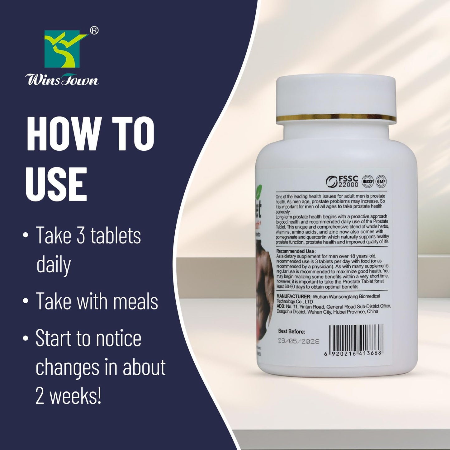Wins Town Prostate Health, 60 Tablets