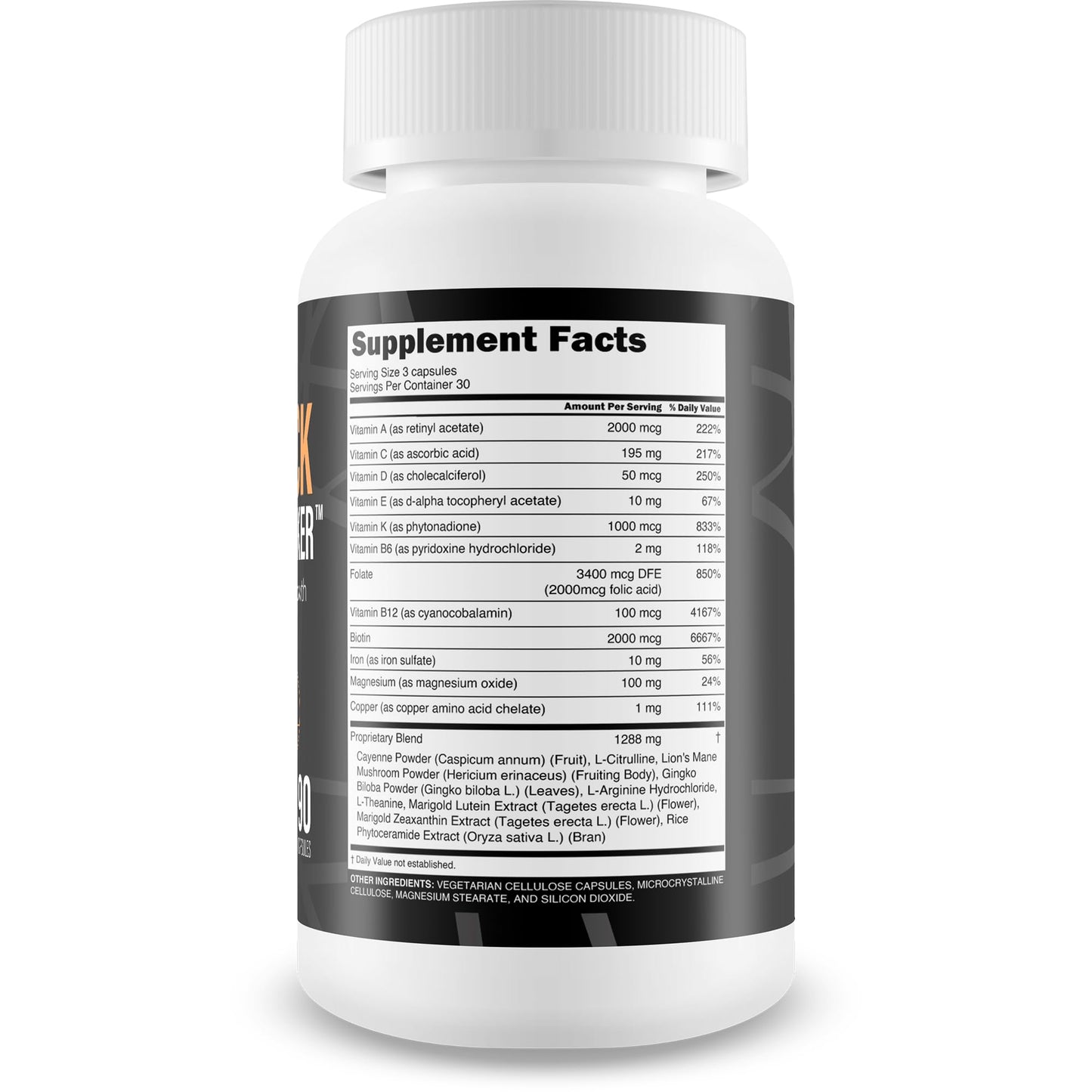 True You Health Hair Hack Extreme Blocker Hair Growth Supplement Capsules, 90 Count