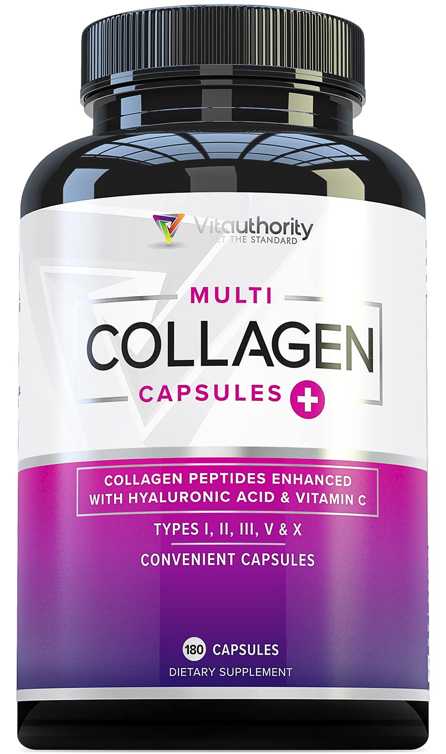 Vitauthority Multi Collagen Peptides Capsules, 180 Count