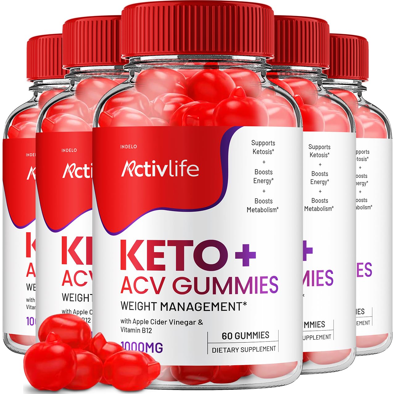 Indelo ActivLife Keto ACV Gummies 300 Gummies