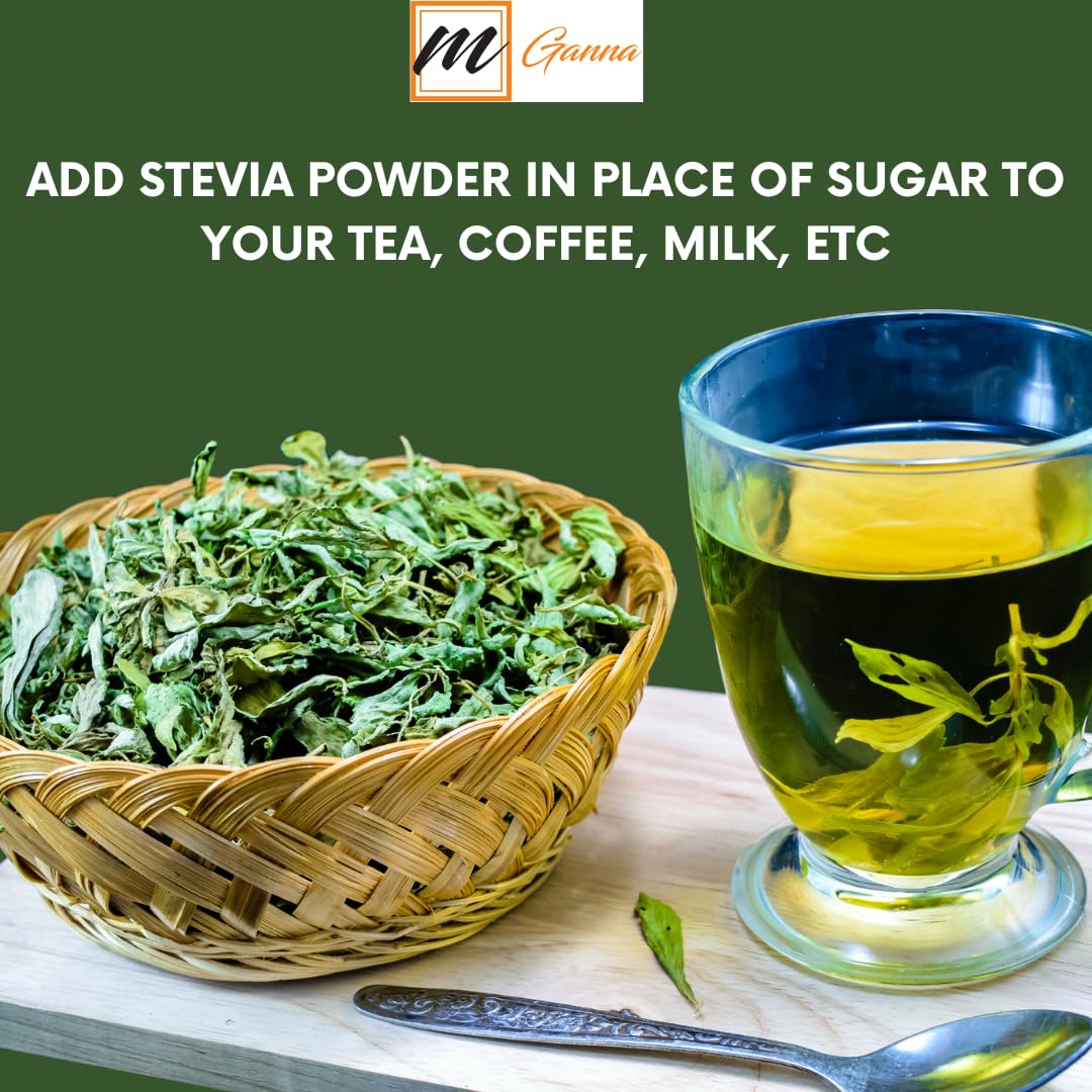 mGanna 100% Natural Stevia Leaf Powder 8 Count
