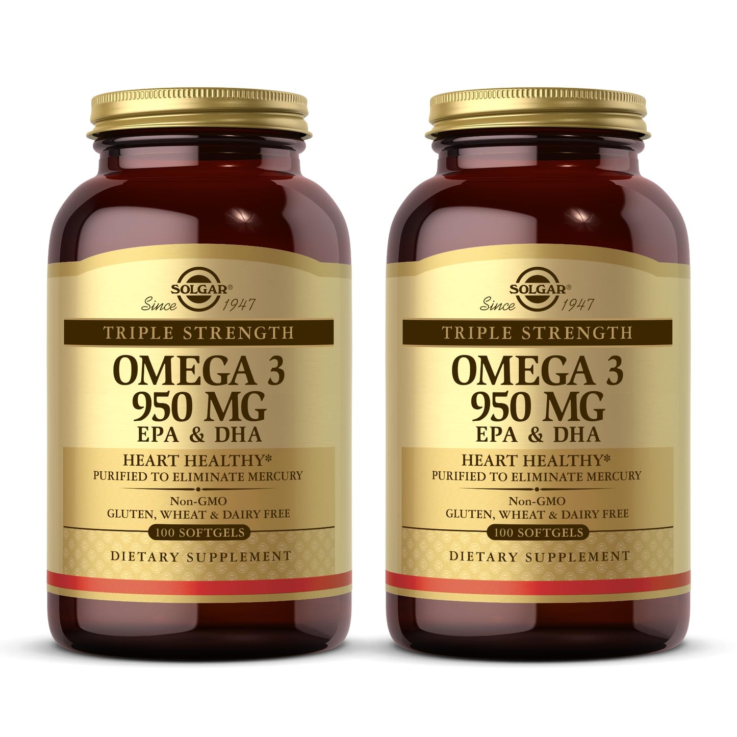 Solgar Triple Strength Omega-3 950 mg Softgels, 200 Softgels